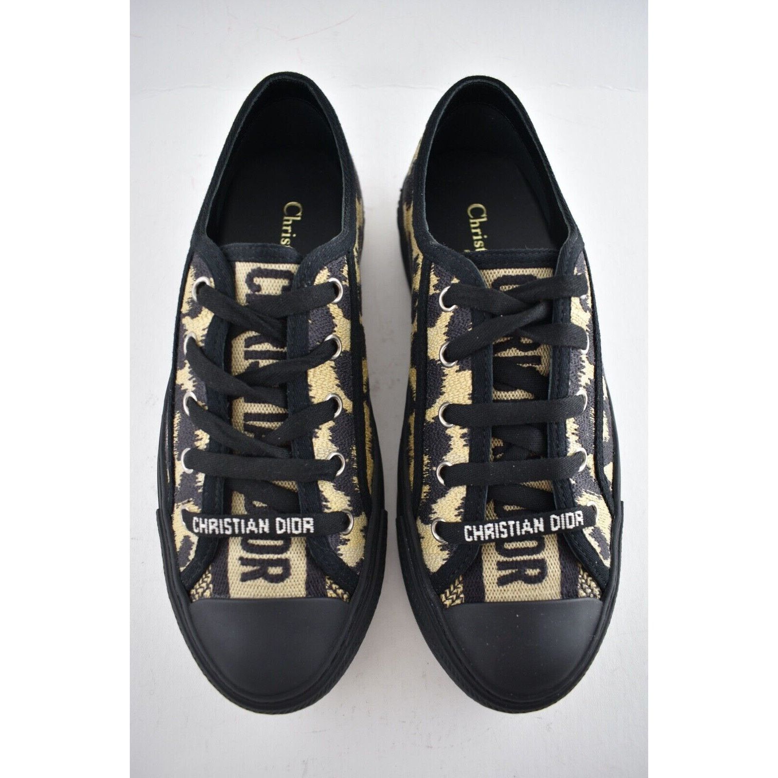 Dior Dior Walk'N'Dior Black Leopard Flat Low Top Sneaker 42 Size US 12 / IT 42 - 7 Thumbnail