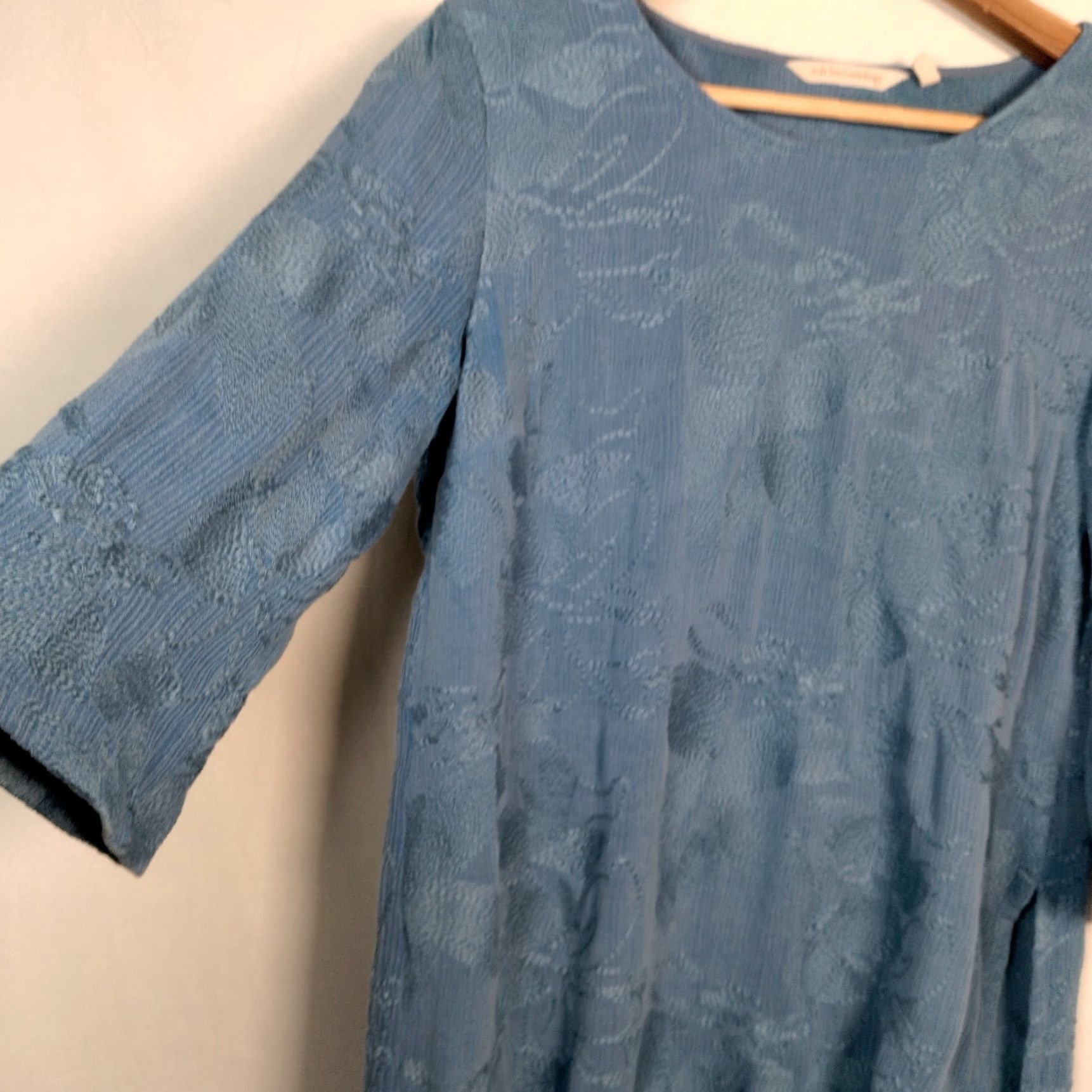 Soft Surroundings Soft Surroundings Shirt Tunic S Blue Embroidered Asymmetrical Lagenlook Boho Beachy Coastal Lightweight Size S / US 4 / IT 40 - 3 Thumbnail