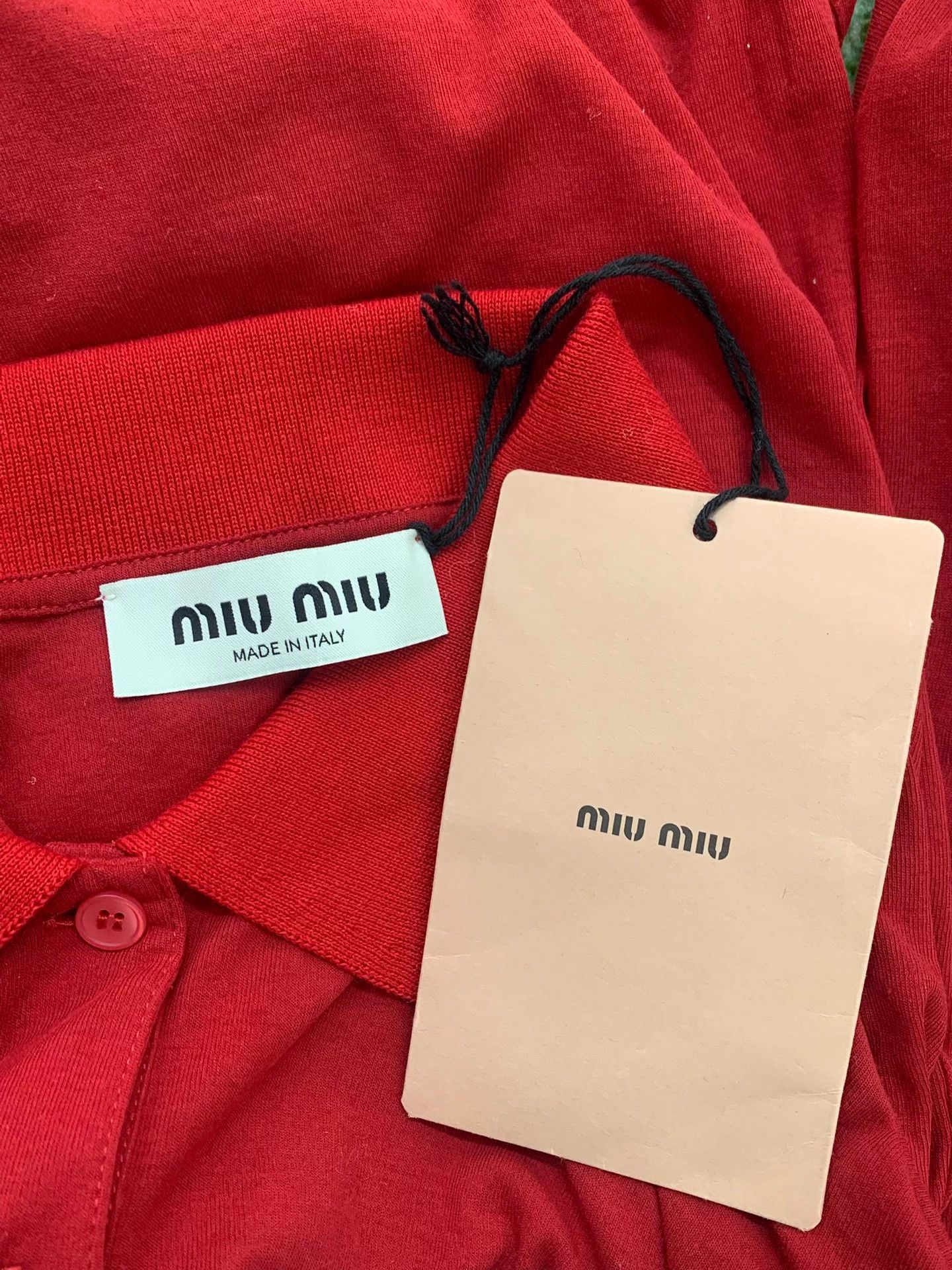 Miu Miu MIU MIU Red Collared Polo LS size S Size S / US 4 / IT 40 - 4 Thumbnail