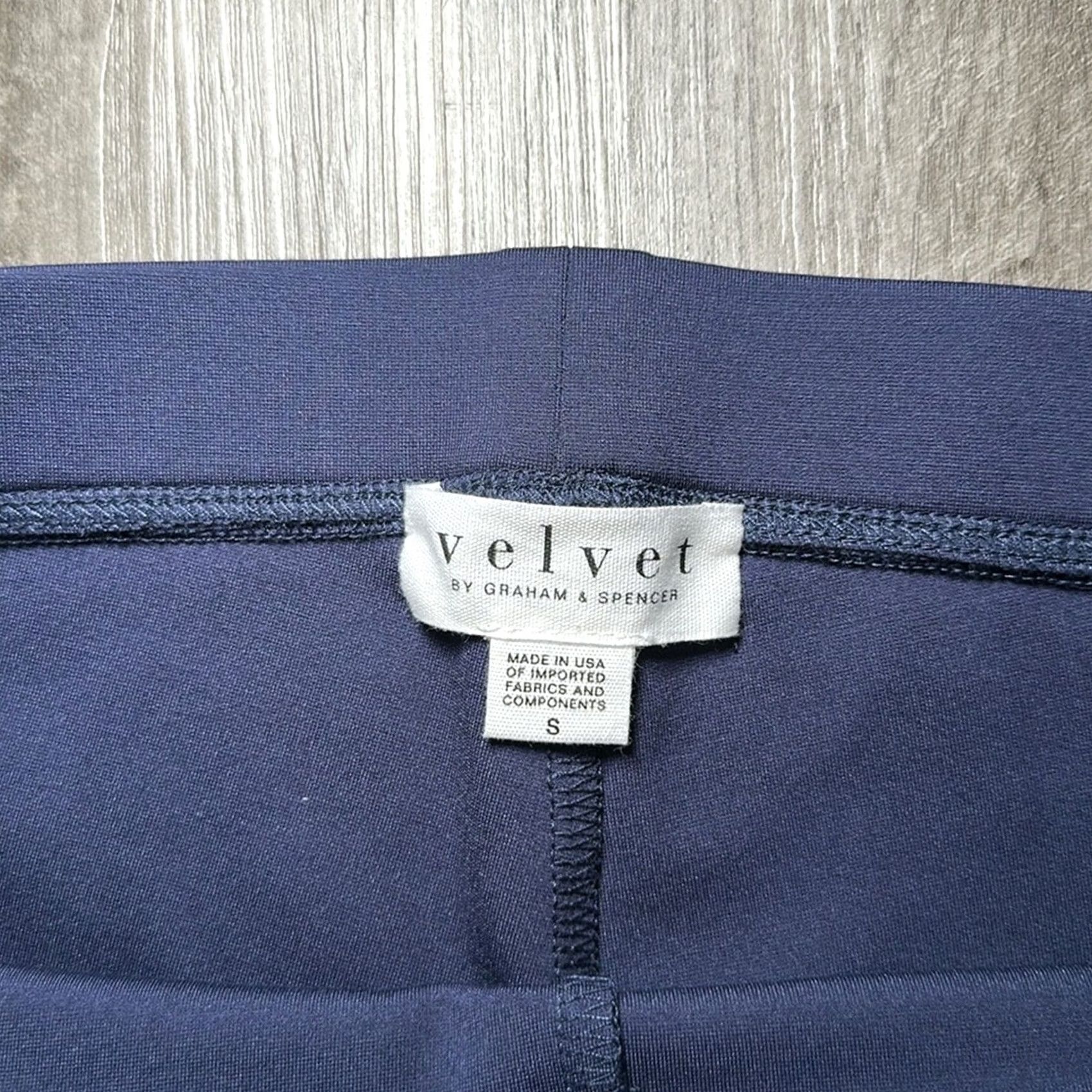 Velvet Velvet by Graham & Spencer Jillette Leggings Women Small Blue Regular Nylon Viscose Elastane NWT Compression 26" Inseam 34" MS10803 Size 28" / US 6 / IT 42 - 4 Thumbnail