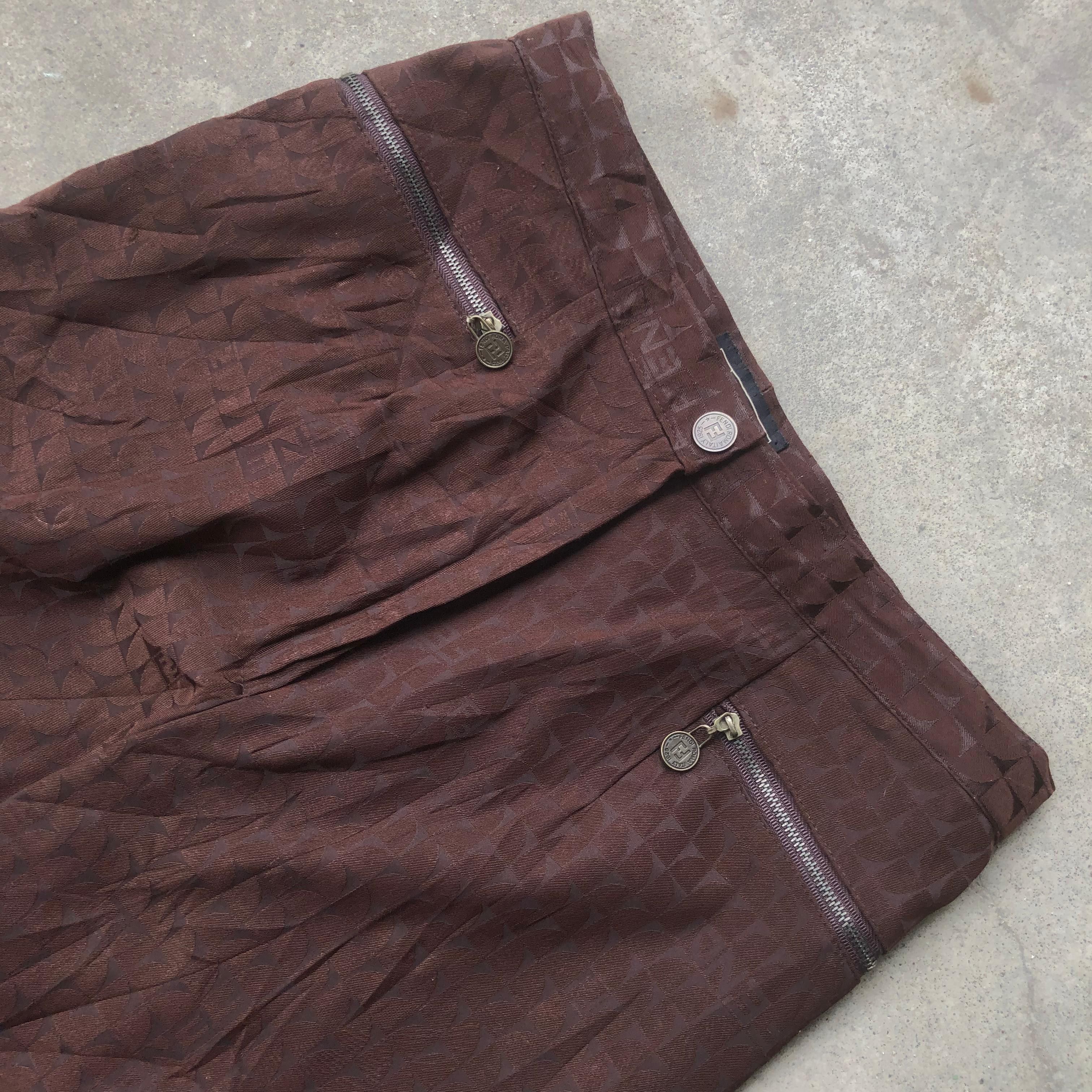 Fendi Rare Fendi Monogram Pants Size 28" / US 6 / IT 42 - 2 Thumbnail