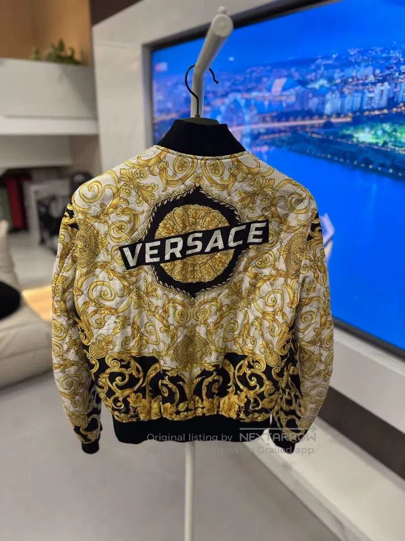 Versace Versace Black gold baroque men's cotton jacket jacket Size US M / EU 48-50 / 2 - 6 Thumbnail