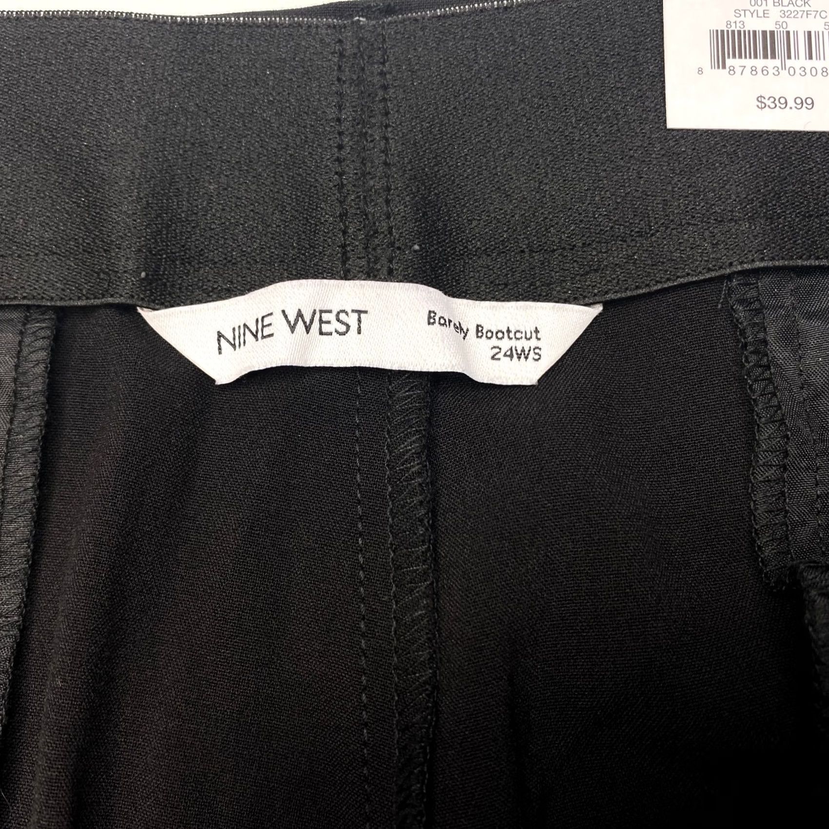 Nine West Nine West Pants Womens 24W Short Black Mid-Rise Bootcut Plus 7802 Size 42" / US 20 - 4 Thumbnail