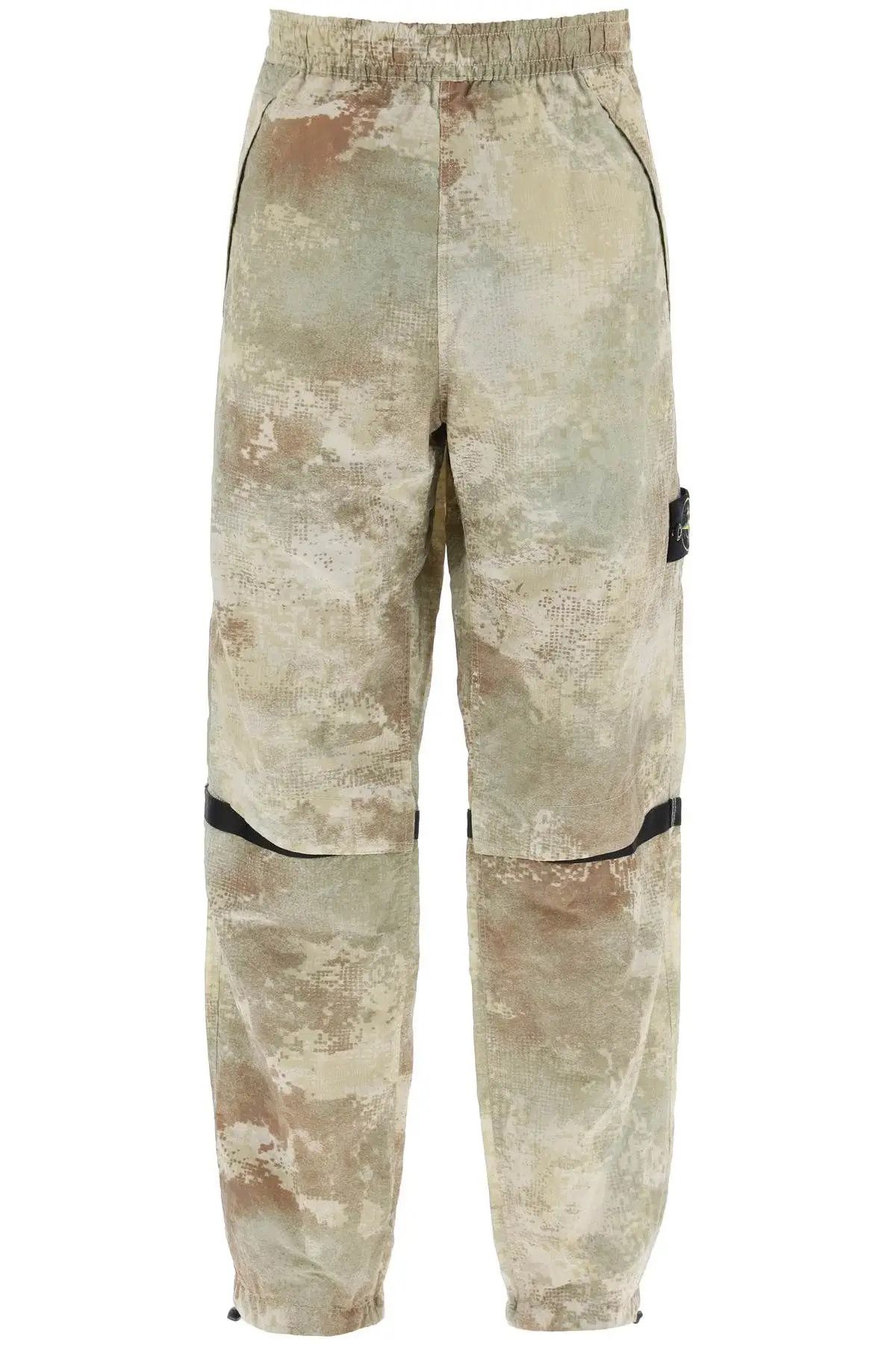 image of Stone Island O1S22I1N0524 Econyl Printed Pant In Khaki, Men's (Size 32)