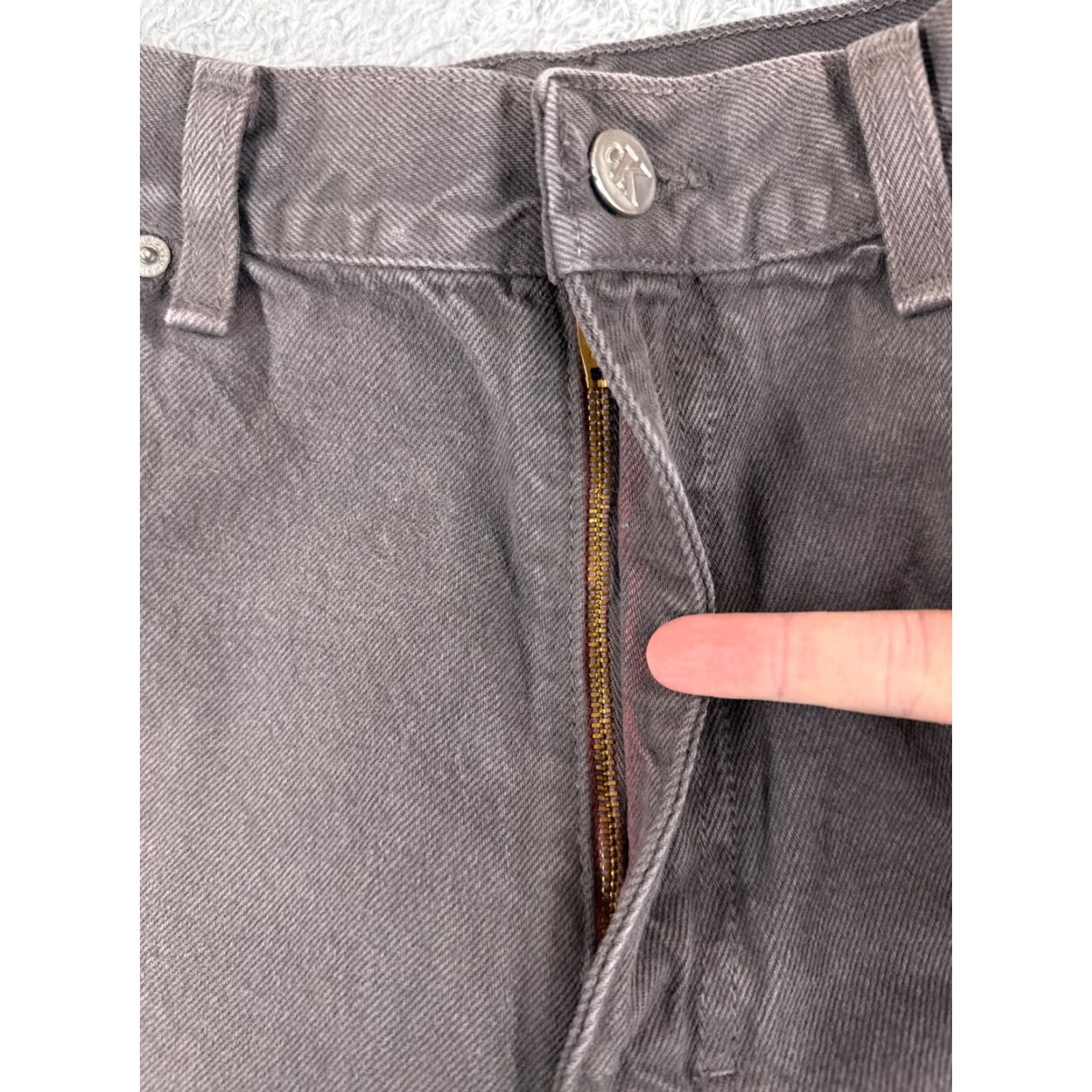 Calvin Klein Calvin Klein Jeans Men 32 Gray Denim Straight Leg Regular Fit 30x27 Size US 32 / EU 48 - 5 Thumbnail