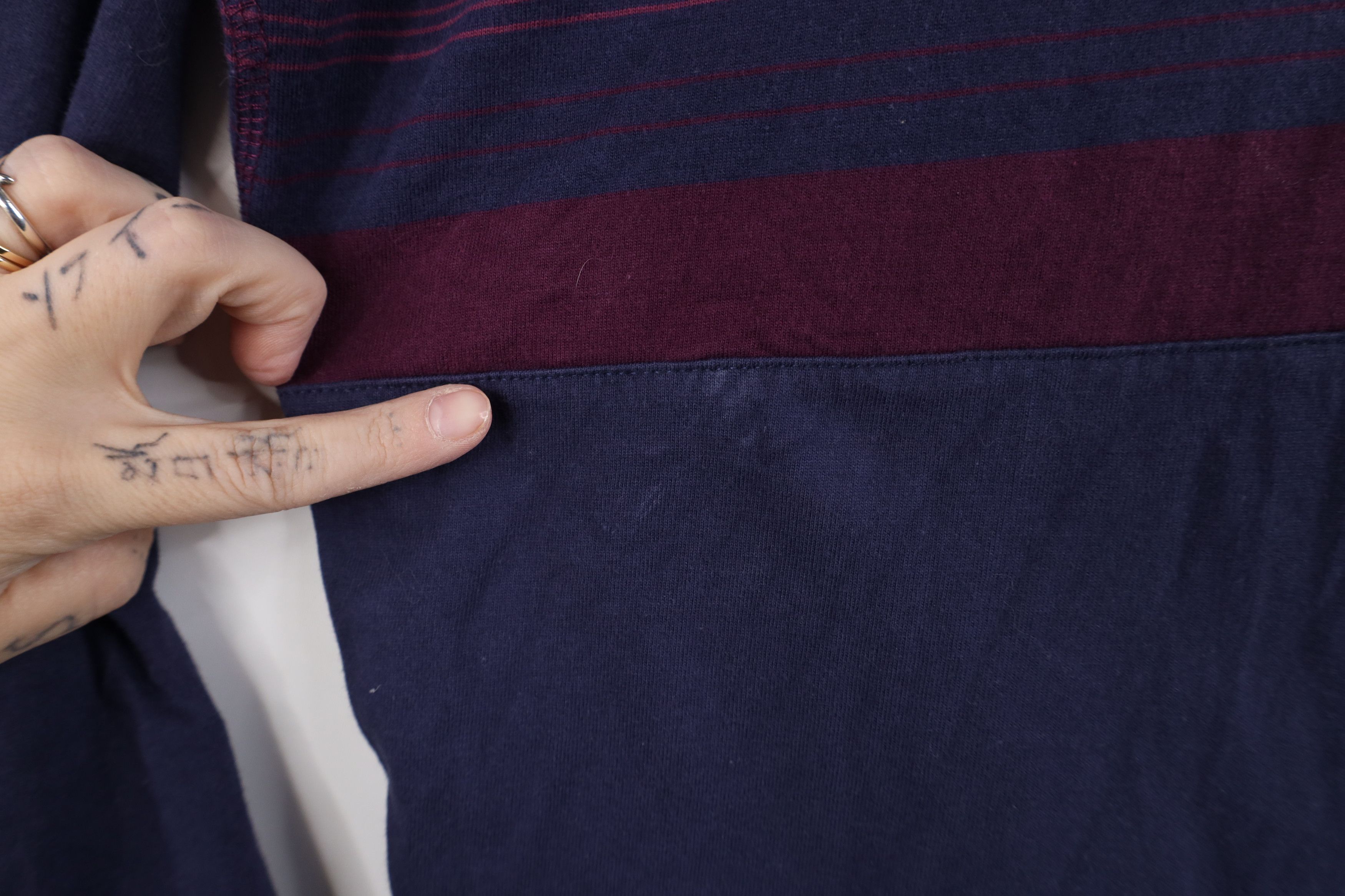Vintage Vintage 90s Streetwear Block Long Sleeve Henley T-Shirt Size US XL / EU 56 / 4 - 6 Thumbnail