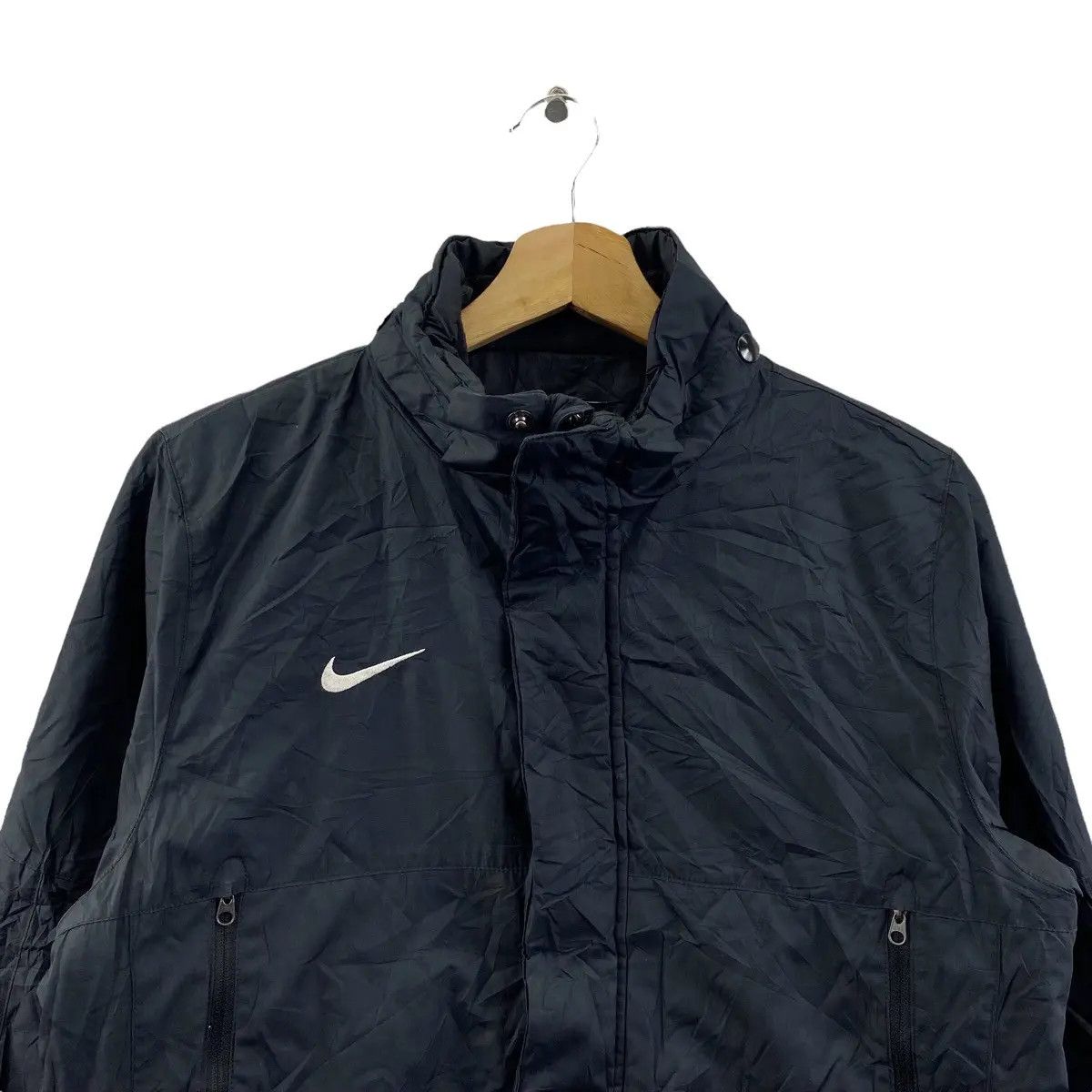 Nike Vtg 90’ NIKE STORM FIT Minimalist Puffer Jacket Hoodie Size US L / EU 52-54 / 3 - 3 Thumbnail