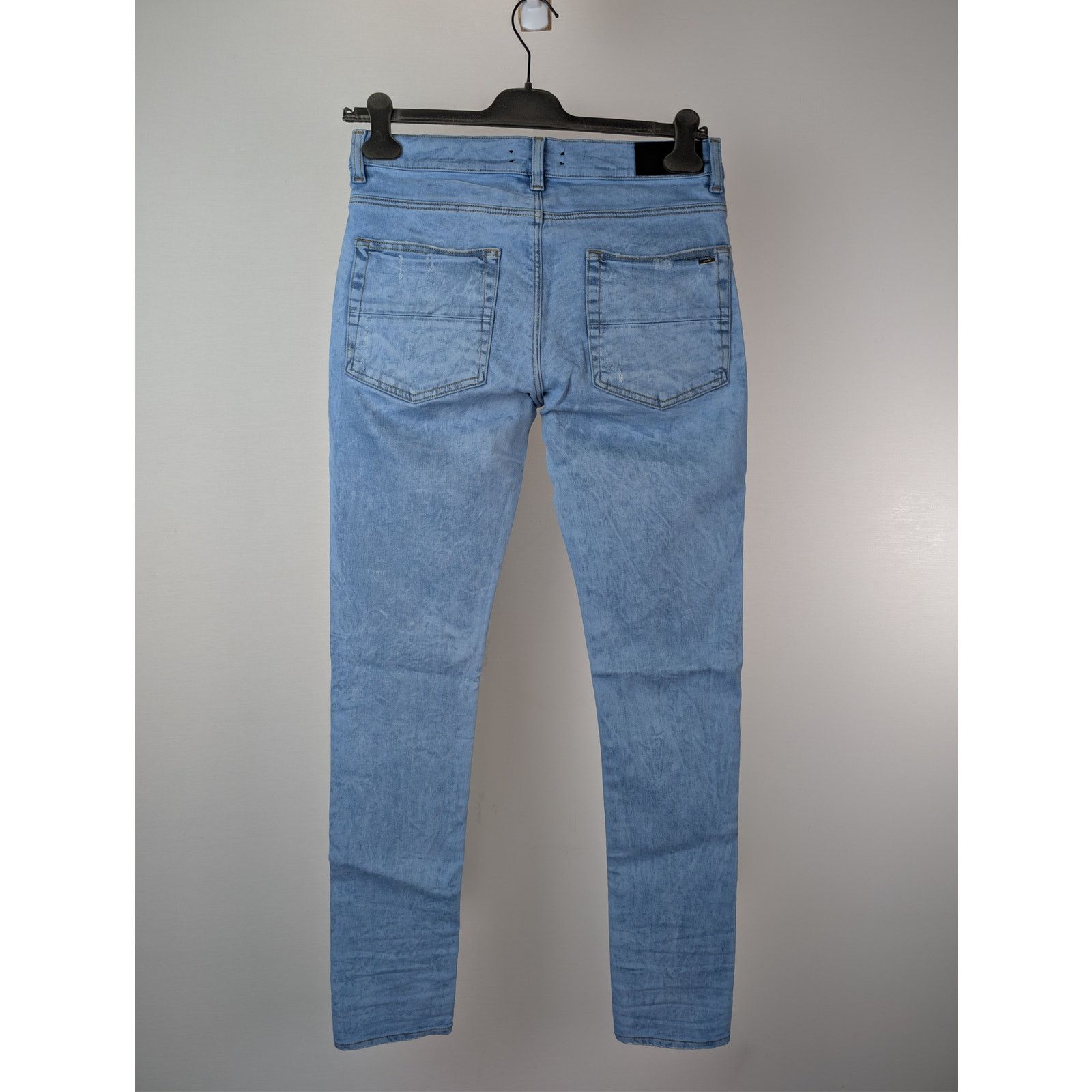 Amiri o1rshd1 Oversized Mesh Jeans in Ashley Blue Size US 31 - 12 Thumbnail