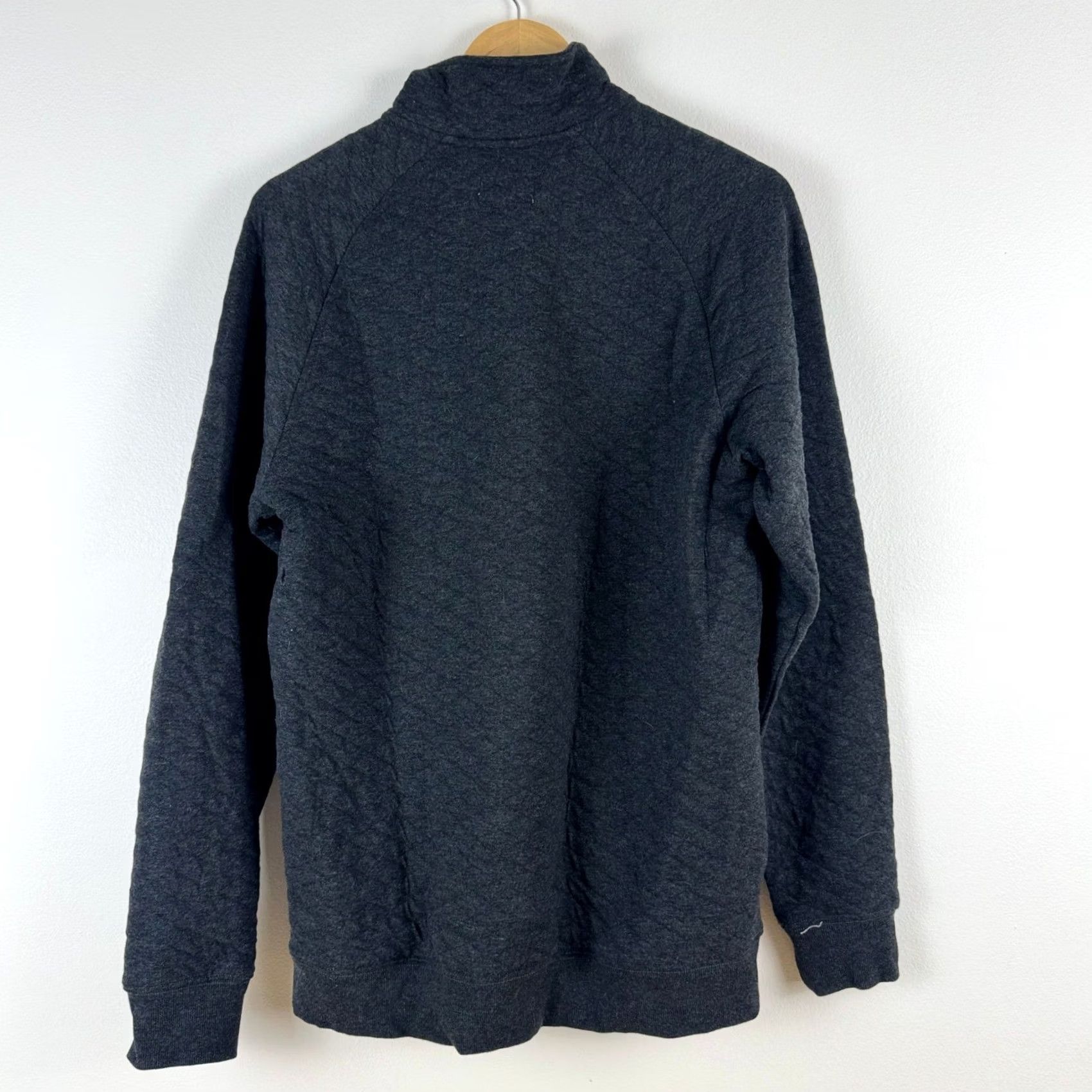 Vintage Goodfellow & Co Mens Quilted Snap Neck Pullover Sweatshirt Charcoal Gray M Size US M / EU 48-50 / 2 - 2 Thumbnail