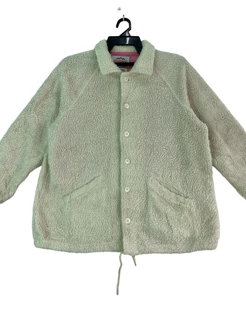 Beams Plus × Japanese Brand Vtg 90s BEAMS japan X Healthknit sherpa fleece coach jacket Size ONE SIZE - 3 Thumbnail
