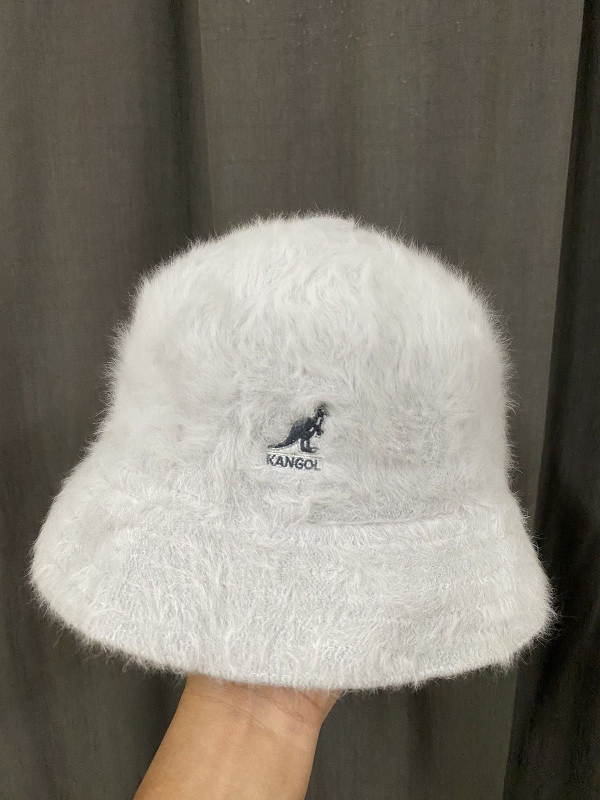 Kangol Kangol Fluffy Furgora Casual Light Grey Bucket Hat Size ONE SIZE - 1 Thumbnail