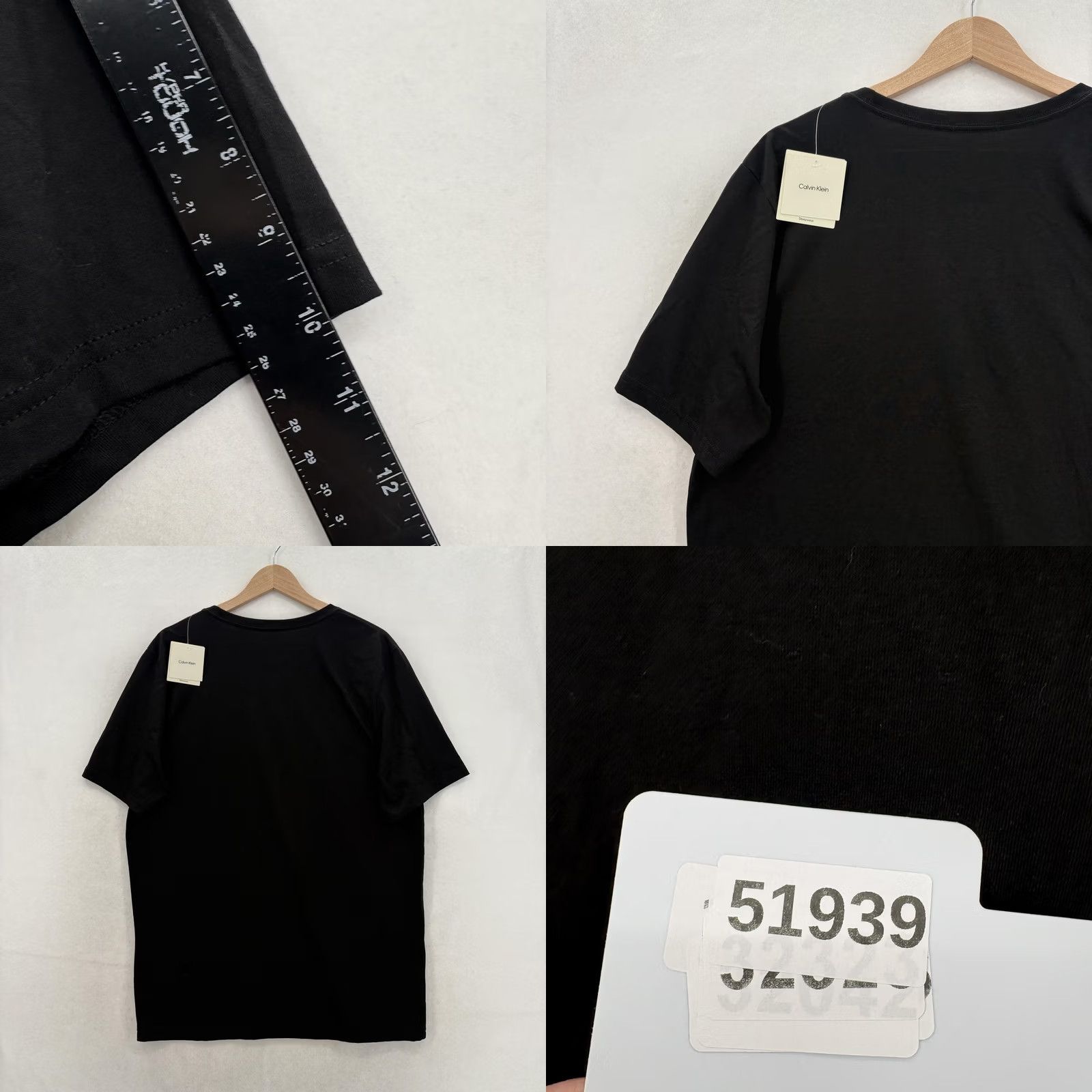 Calvin Klein Calvin Klein Pajama Top Mens Large Black Logo Cotton Microfiber Sleepwear Tee Size US L / EU 52-54 / 3 - 8 Thumbnail
