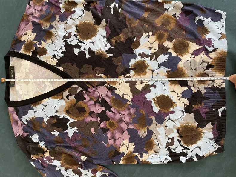 Versace Versace Mulberry silk floral sweater Size XL / US 12-14 / IT 48-50 - 5 Thumbnail