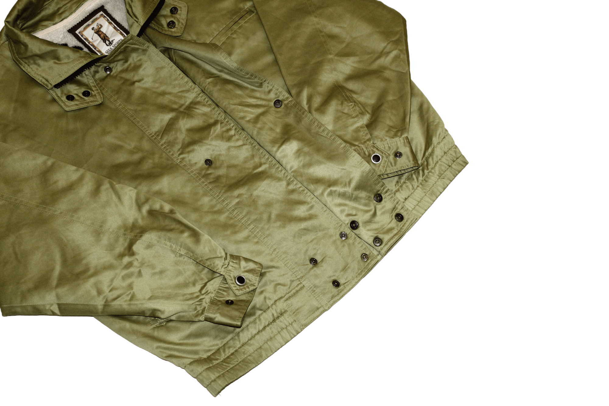 Japanese Brand VTG💥 GULK SPORTS Sheepskin removable lining satin jacket Size US L / EU 52-54 / 3 - 7 Thumbnail