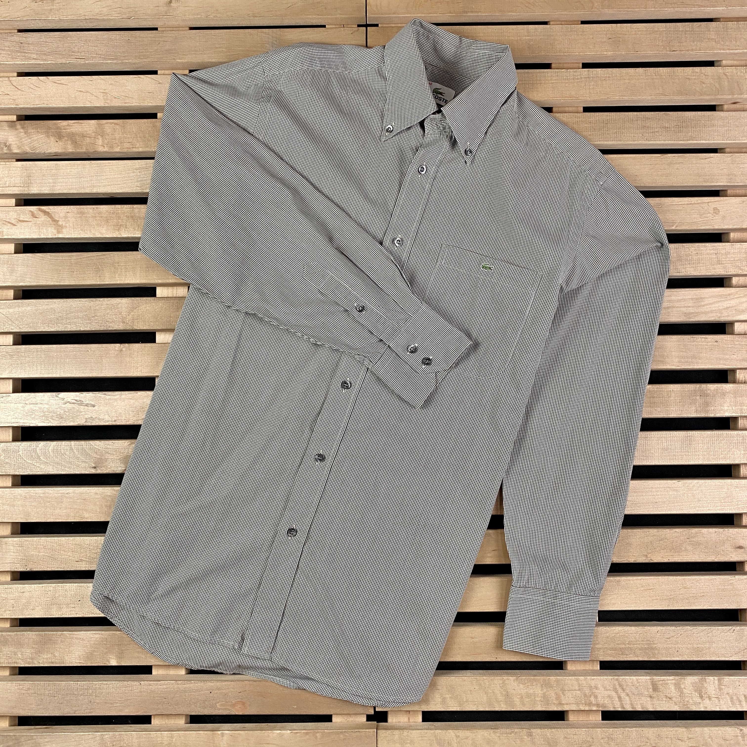 Lacoste × Vintage Mens Vintage Long Sleeve Shirts Lacoste Size 40 Cotton Size US L / EU 52-54 / 3 - 1 Thumbnail