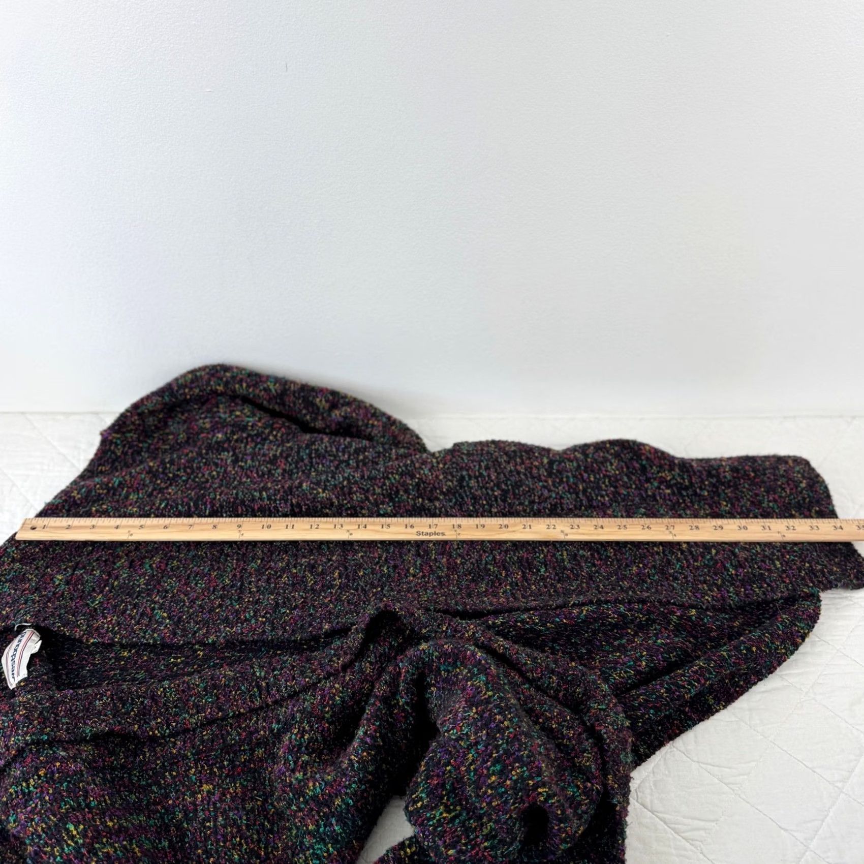 Vintage VINTAGE Westbound 80s Rainbow Confetti Knit Sweater Coat Black M Size M / US 6-8 / IT 42-44 - 7 Thumbnail
