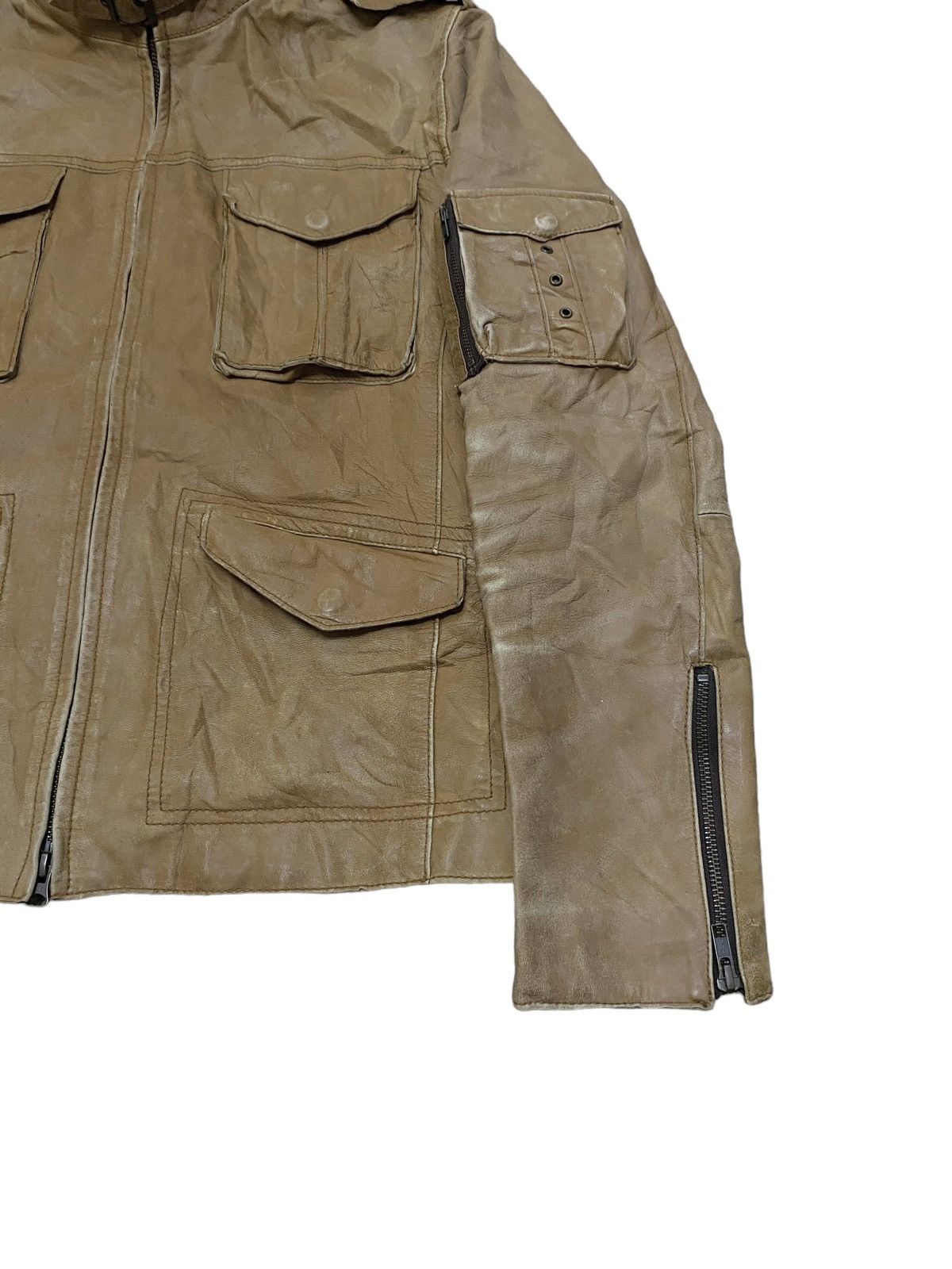 Vintage Vintage Brand Scoopman Leather Jacket 1990s Size US L / EU 52-54 / 3 - 4 Thumbnail