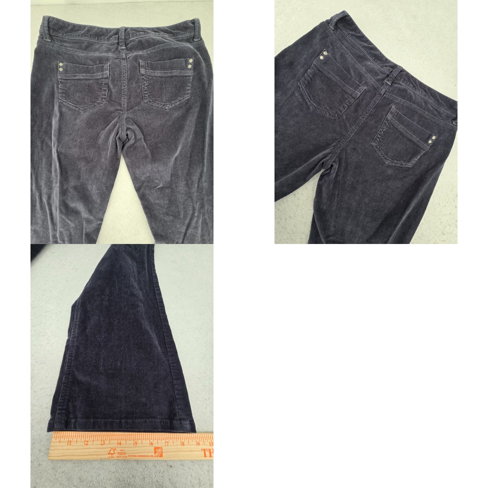 Vintage Sonoma Blue Corduroy Pants Women's 10 Straight Leg Flat Front Zip Button Pockets 30in Inseam Regular Rise Vintage: No Size 32" / US 10 / IT 46 - 9 Thumbnail