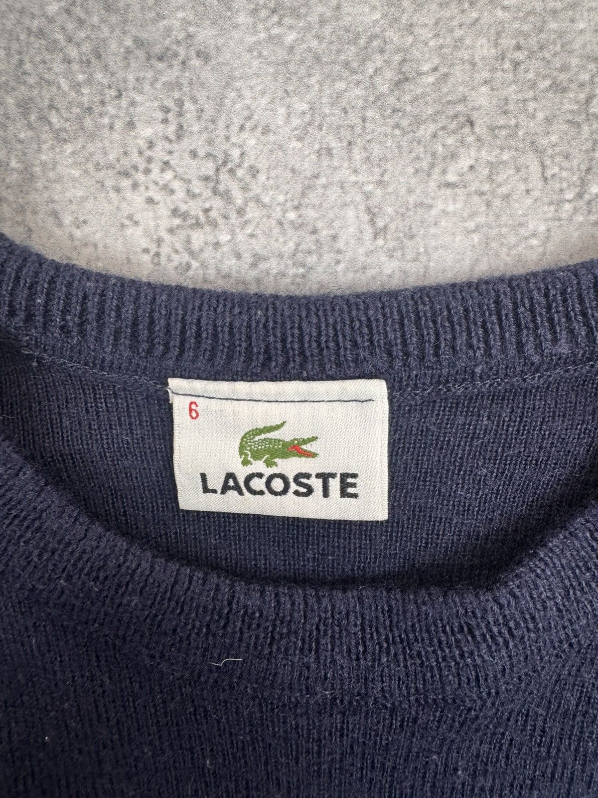 Lacoste Lacoste Men Crew Neck Knit Sweater Navy Size XL Size US XL / EU 56 / 4 - 3 Thumbnail