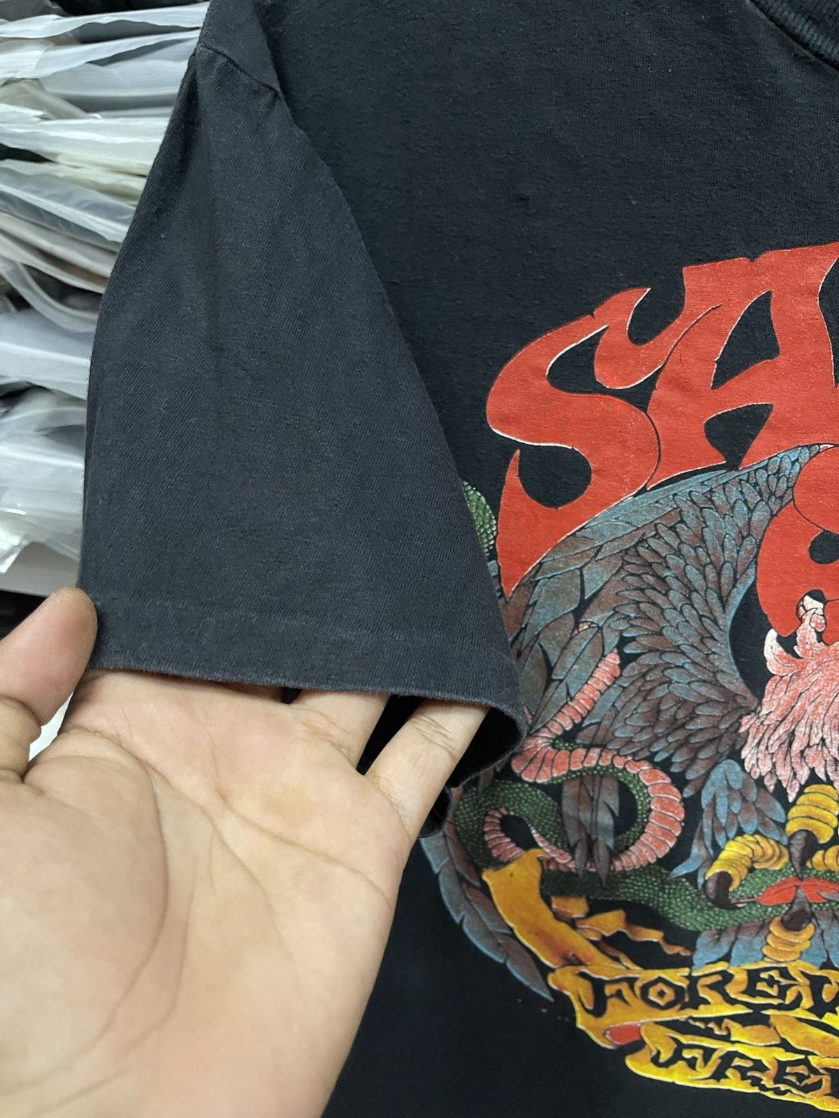 Band Tees Bootleg Saxon Forever Free🔥🔥🔥 Size US L / EU 52-54 / 3 - 6 Thumbnail