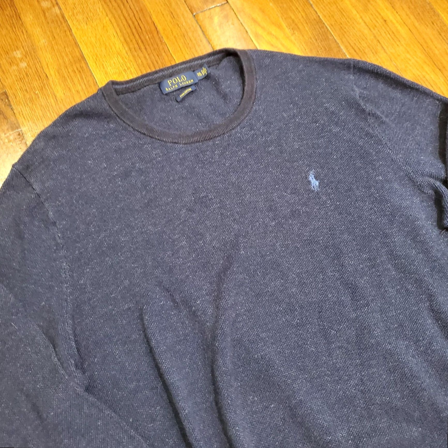 Polo Ralph Lauren Polo Ralph Lauren Sweater Mens 2XL Navy Blue Crewneck Pullover Cotton Knit Solid Size US XXL / EU 58 / 5 - 4 Thumbnail