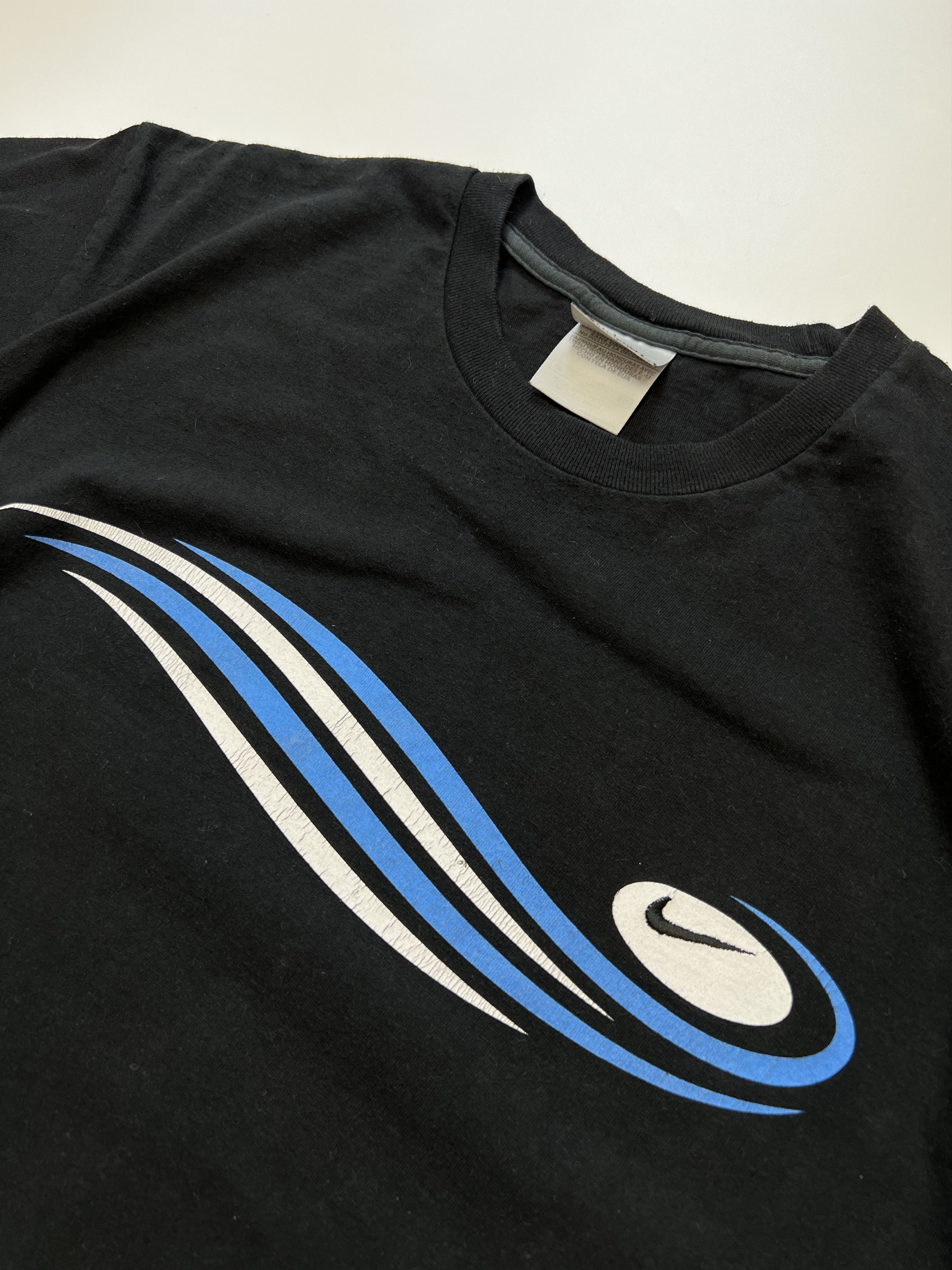 Nike × Vintage Cool Y2K Nike Swoosh Logo Printed Tee Boxy Fit Black Size US XL / EU 56 / 4 - 3 Thumbnail