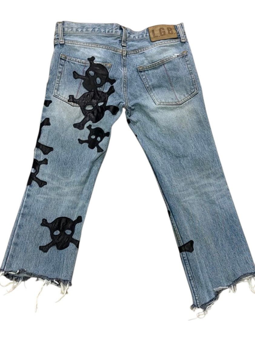 Le Grande Bleu (L.G.B.) L.G.B. lesther Skull 3/4 Denim Size US 32 / EU 48 - 2 Thumbnail