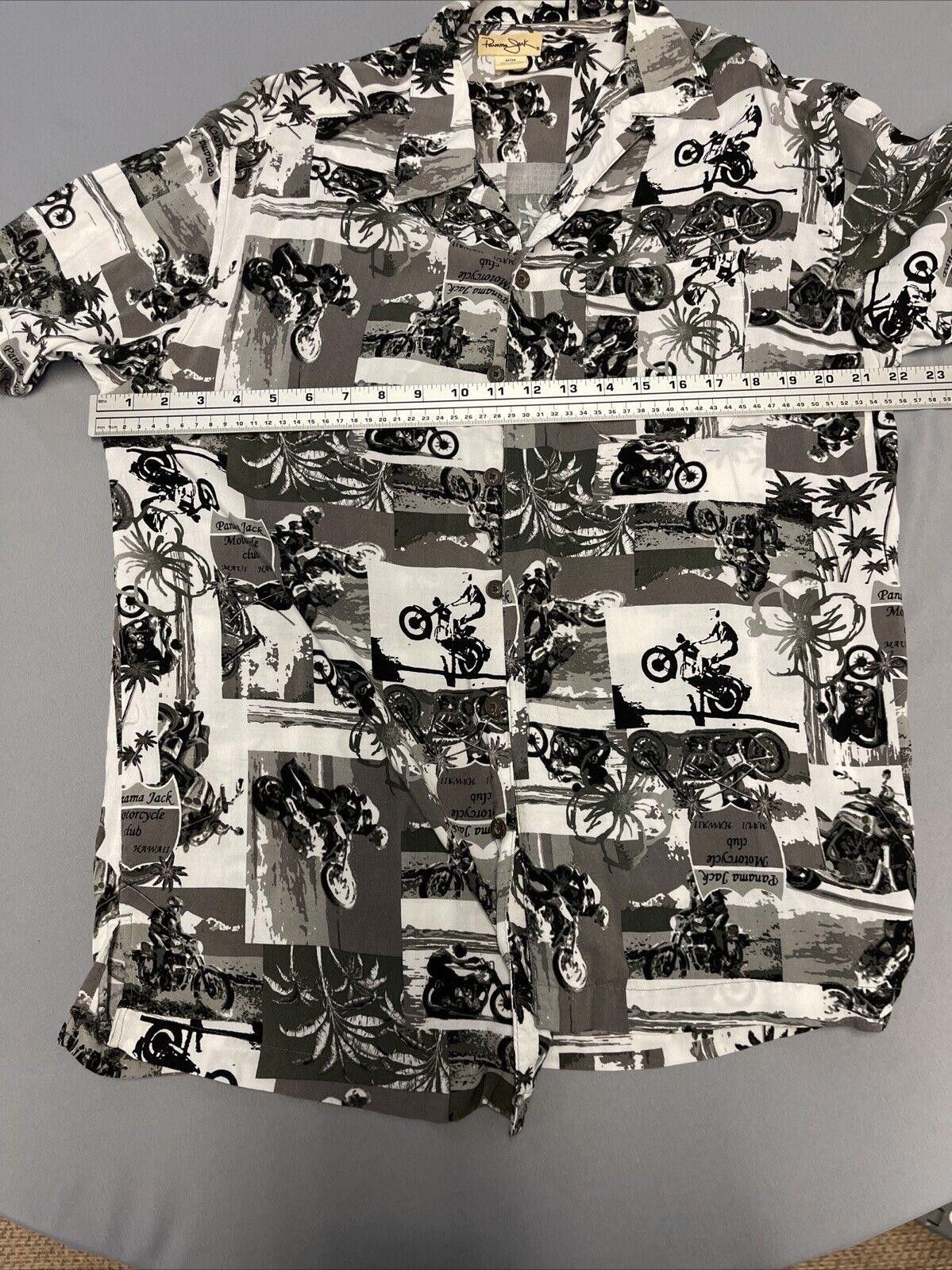 Panama Jack Mens Panama Jack Button Up Hawaiian Shirt Motorcycle Print Size US M / EU 48-50 / 2 - 8 Thumbnail