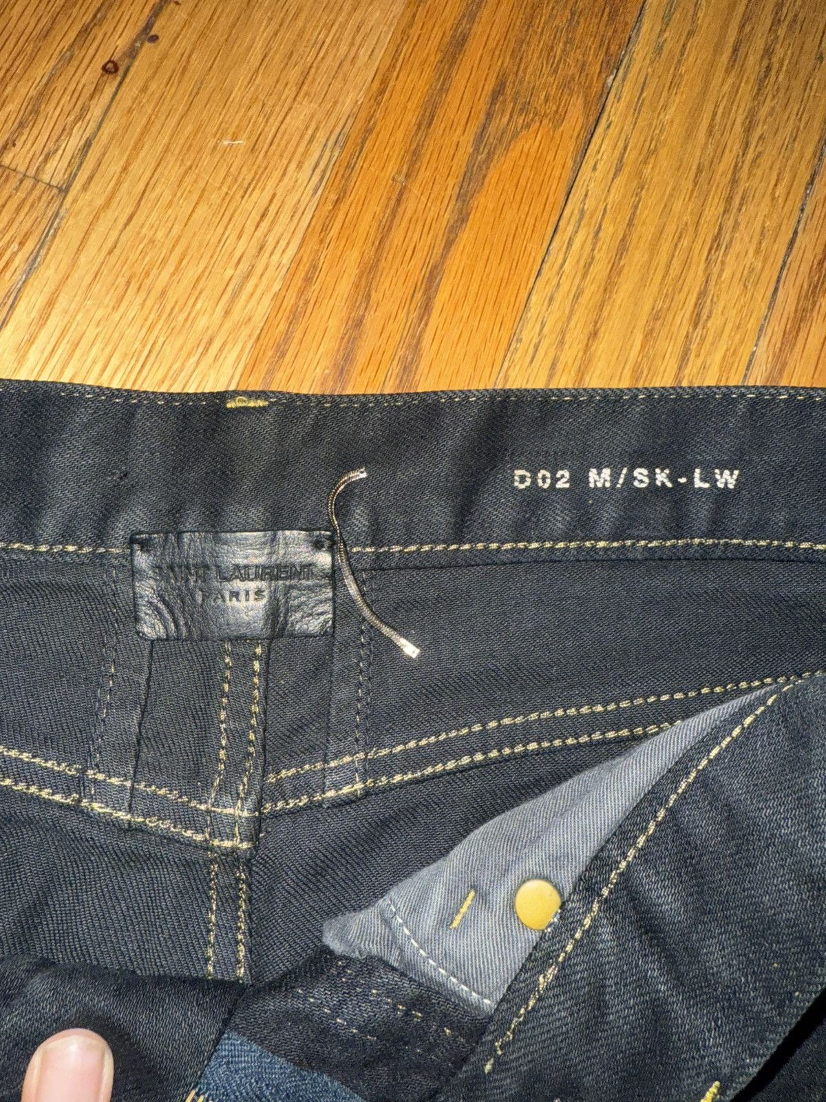 Hedi Slimane × Saint Laurent Paris × Yves Saint Laurent Saint Laurent Paris FW14 Oil Stain Denim Size US 27 - 5 Thumbnail