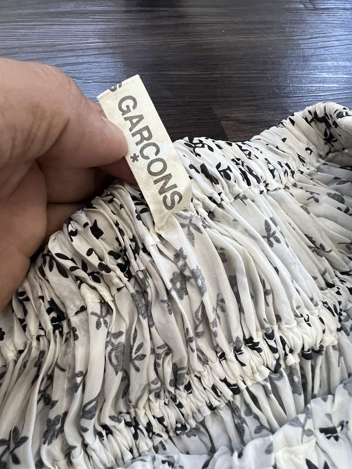 Comme des Garcons 🔥 Vintage Comme Des Garçons SS01/02 Harajuku Midi Skirt Size 33" - 6 Thumbnail