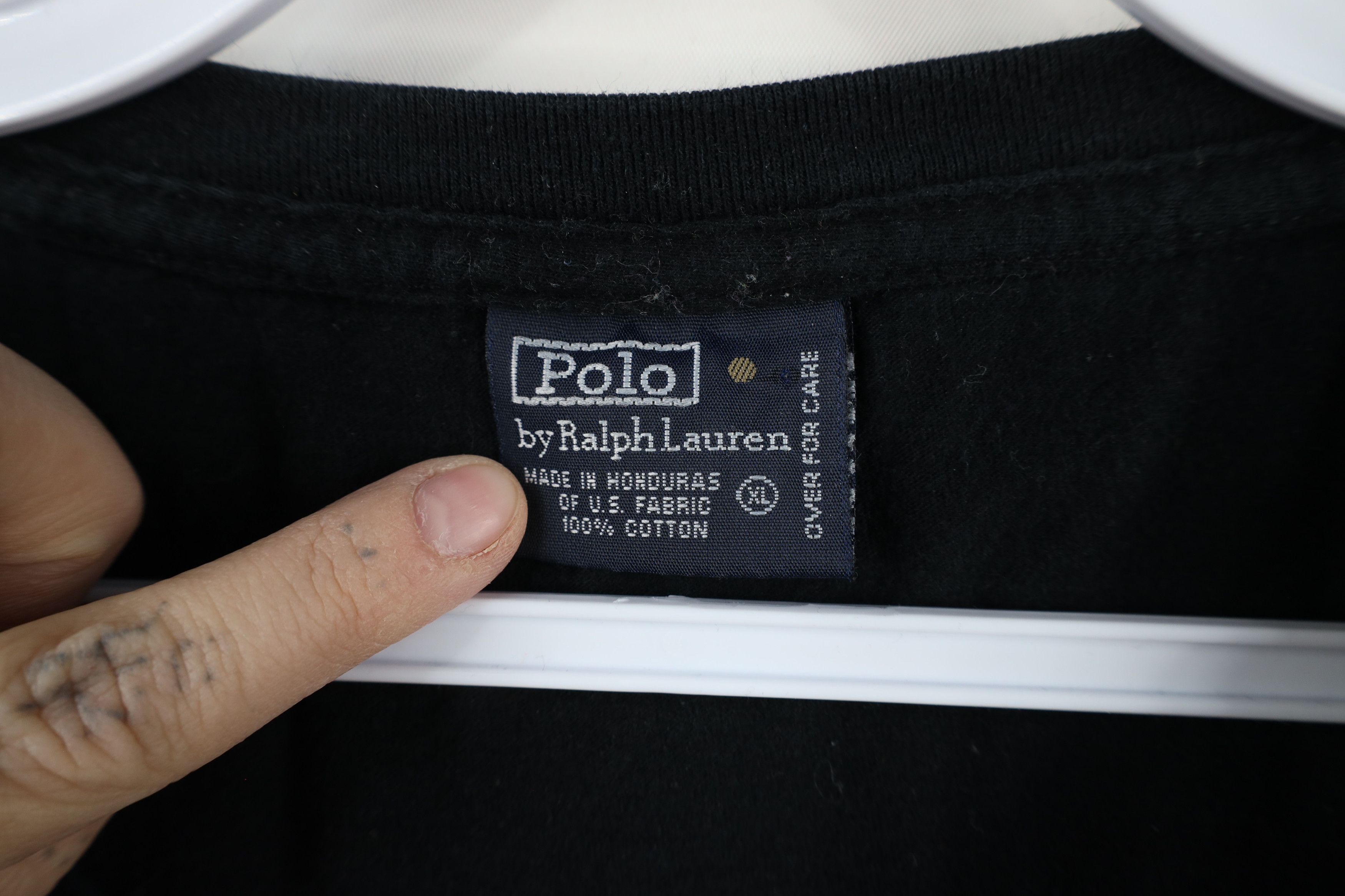 Ralph Lauren × Vintage Vintage Ralph Lauren Short Sleeve T-Shirt Black Cotton Size US XL / EU 56 / 4 - 7 Thumbnail