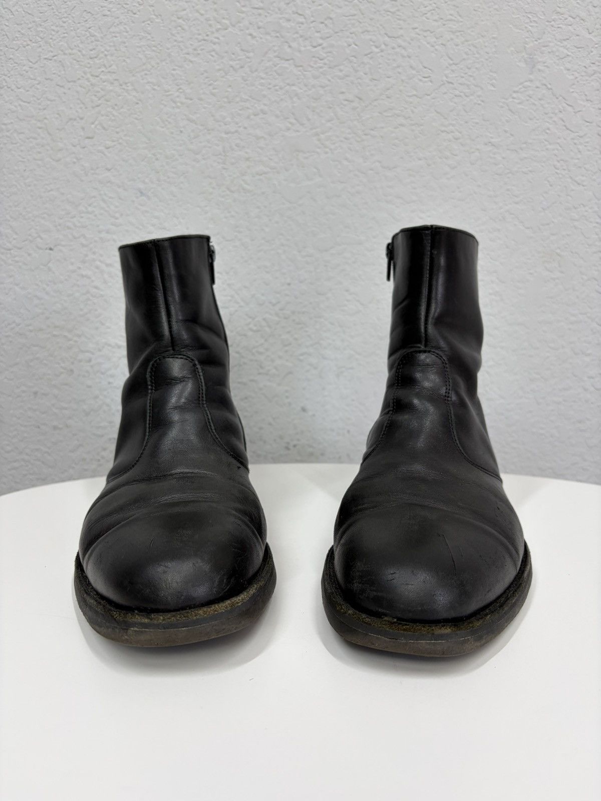 14th Addiction Vintage Rick Owens Style y2k Leather Biker Boots CCP Guidi Size US 9 / EU 42 - 6 Thumbnail