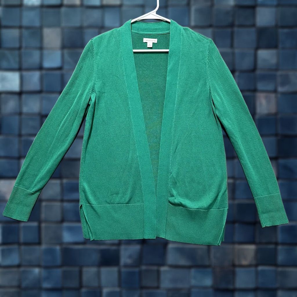 Croft & Barrow Croft Barrow Cardigan Sweater Womens S Green Open Front Fashion Knit Classic Casual Travel EUC Size S / US 4 / IT 40 - 1 Thumbnail