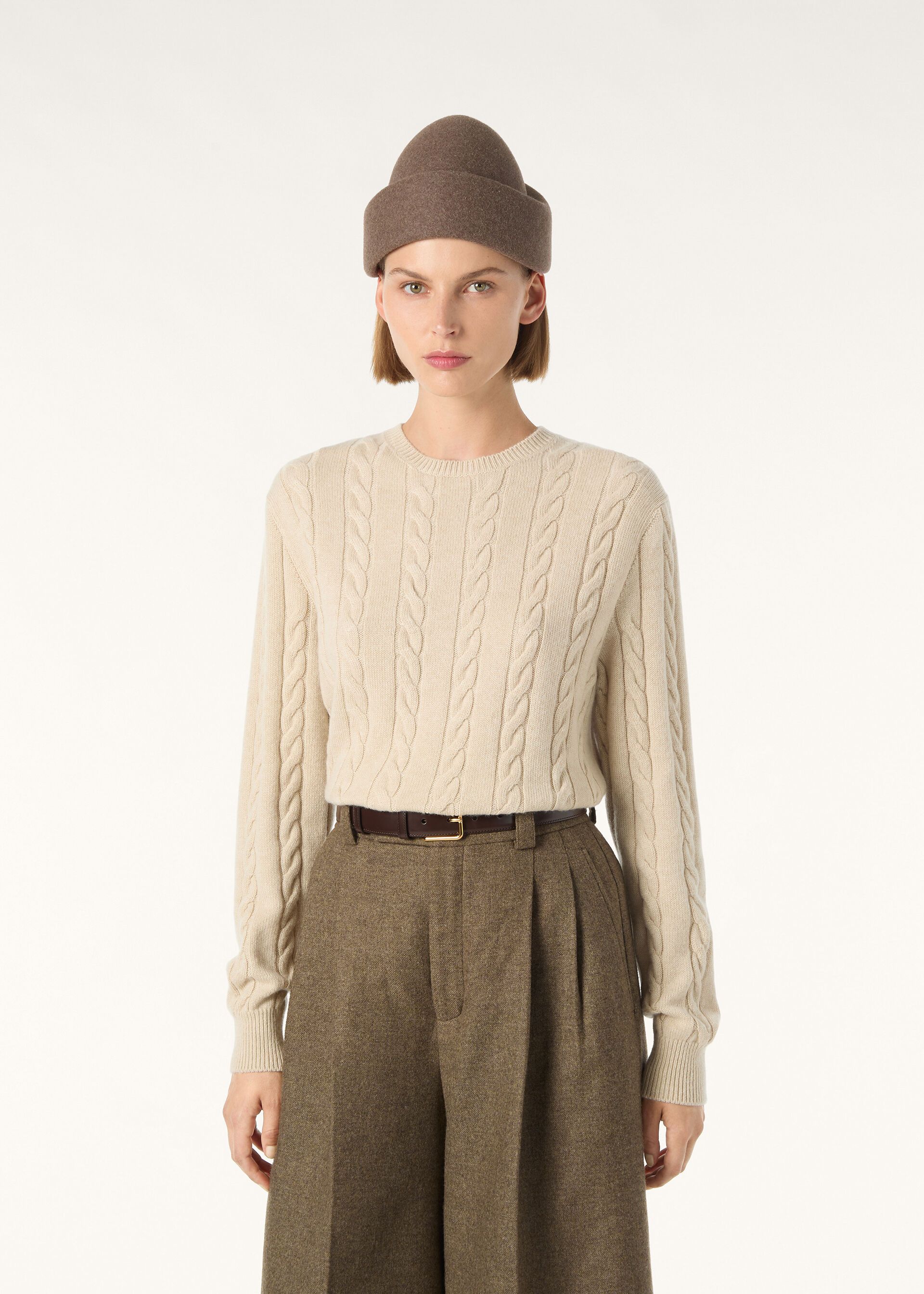 Loro Piana os11x0426 FAQ4509 Cedar Crewneck Sweater in Natural Melange Size XS / US 0-2 / IT 36-38 - 4 Thumbnail