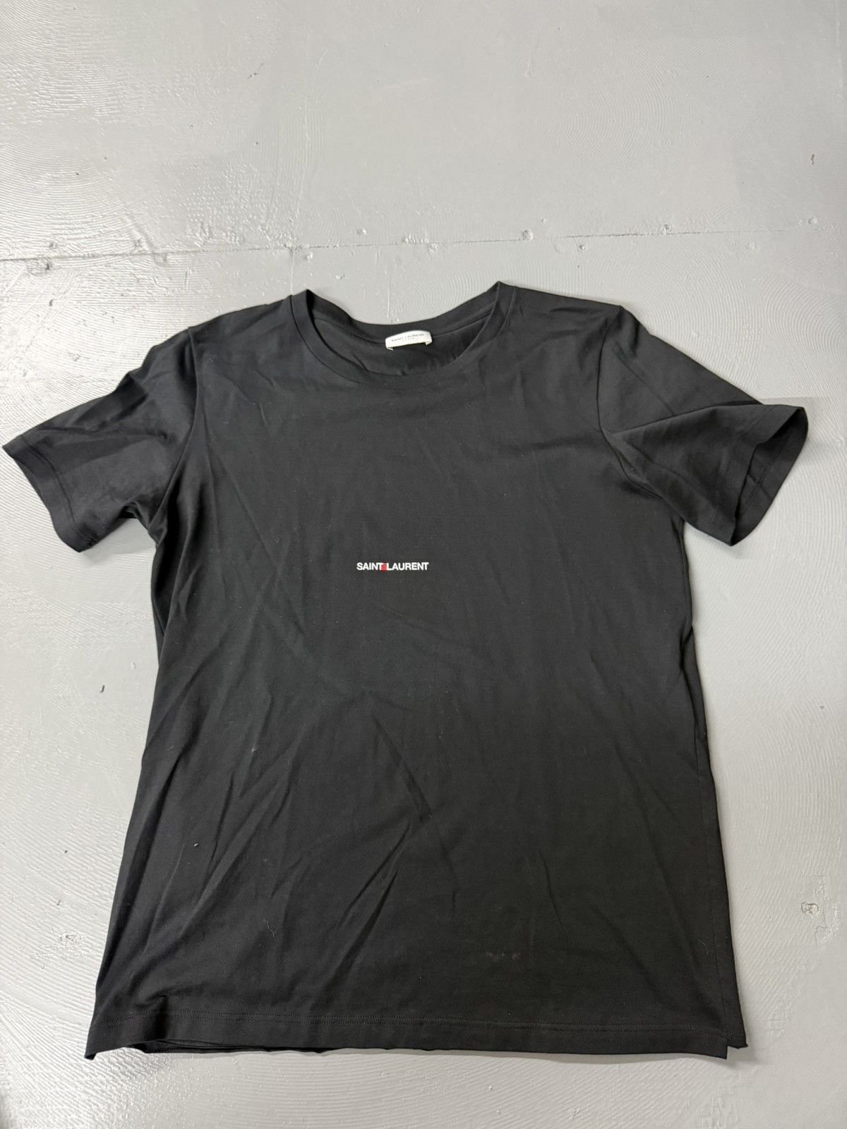 Yves Saint Laurent Saint Laurent Logo Rive Gauche T-shirt Black/White Size US S / EU 44-46 / 1 - 1 Thumbnail