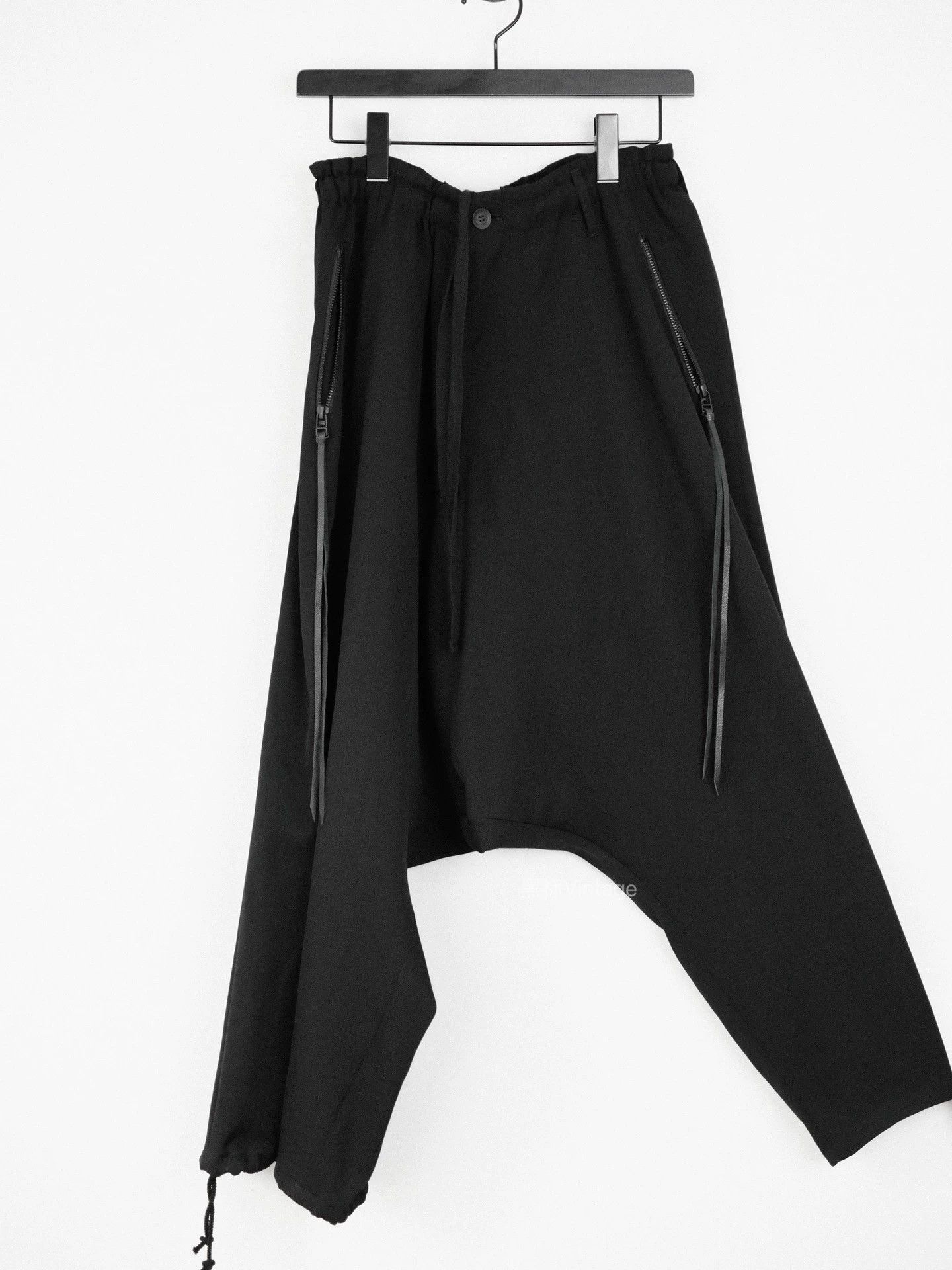 Yohji Yamamoto Yohji Yamamoto 20AW Asym Leather Cord Wide-Leg Pants Size US 30 / EU 46 - 2 Thumbnail