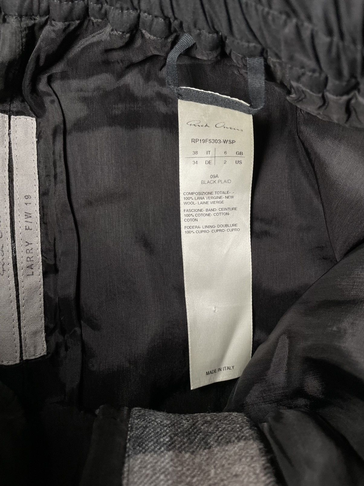 Rick Owens Rick Owens FW19 Larry Plaid Pants Size 26" / US 2 / IT 38 - 10 Thumbnail