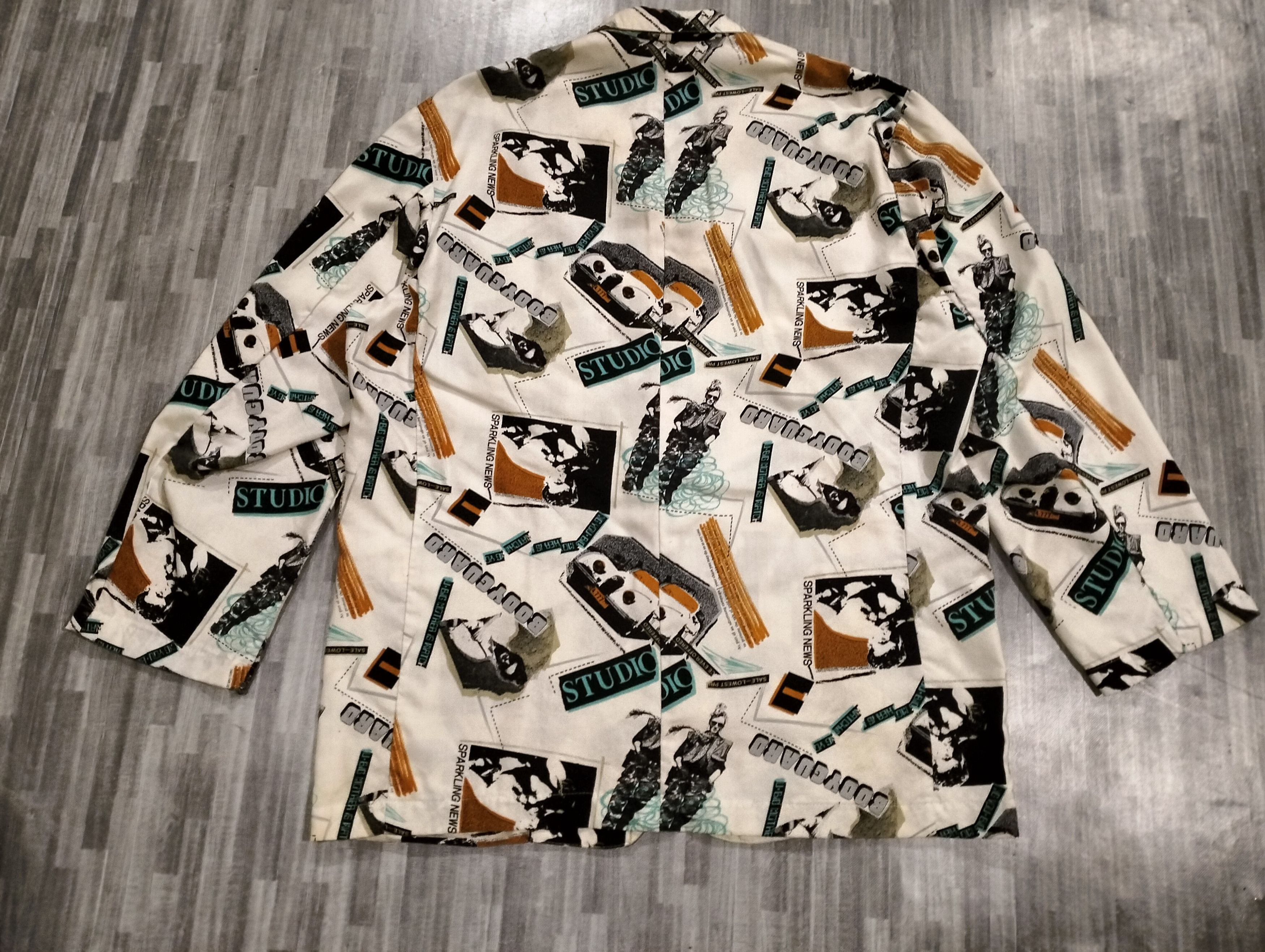 If Six Was Nine Japanese Brand Studio Bodyguard Full Print Blazer Jacket Size US L / EU 52-54 / 3 - 2 Thumbnail