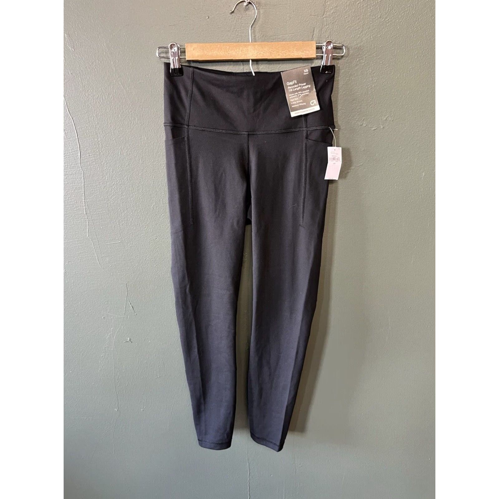 Gap GapFit Womens Legging Black Recycled Power 7/8 Size XS NWT Size 26" / US 2 / IT 38 - 2 Thumbnail
