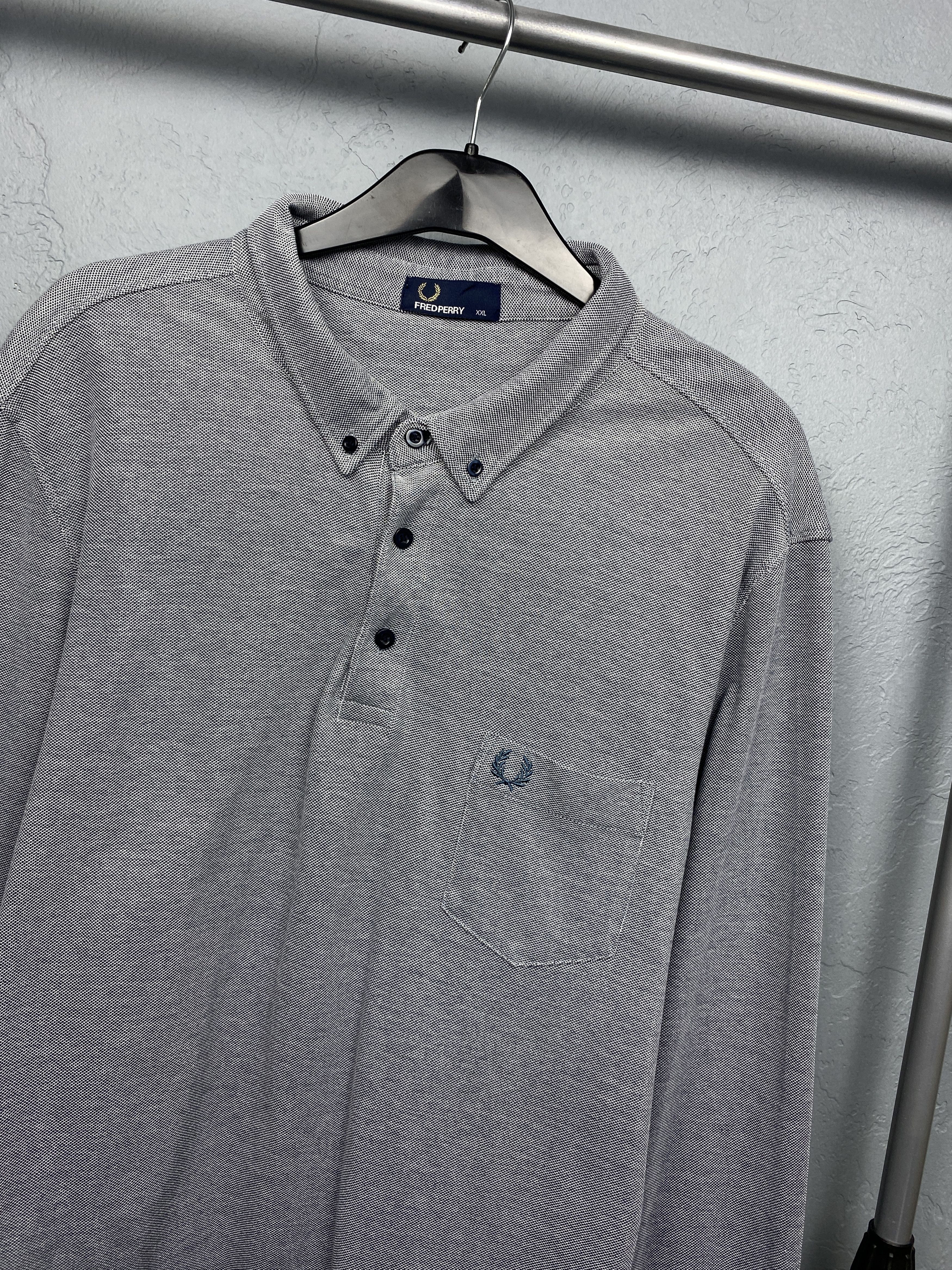 Fred Perry × Vintage Fred Perry Vintage Mens Long Sleeve Polo Shirt Size US XXL / EU 58 / 5 - 2 Thumbnail