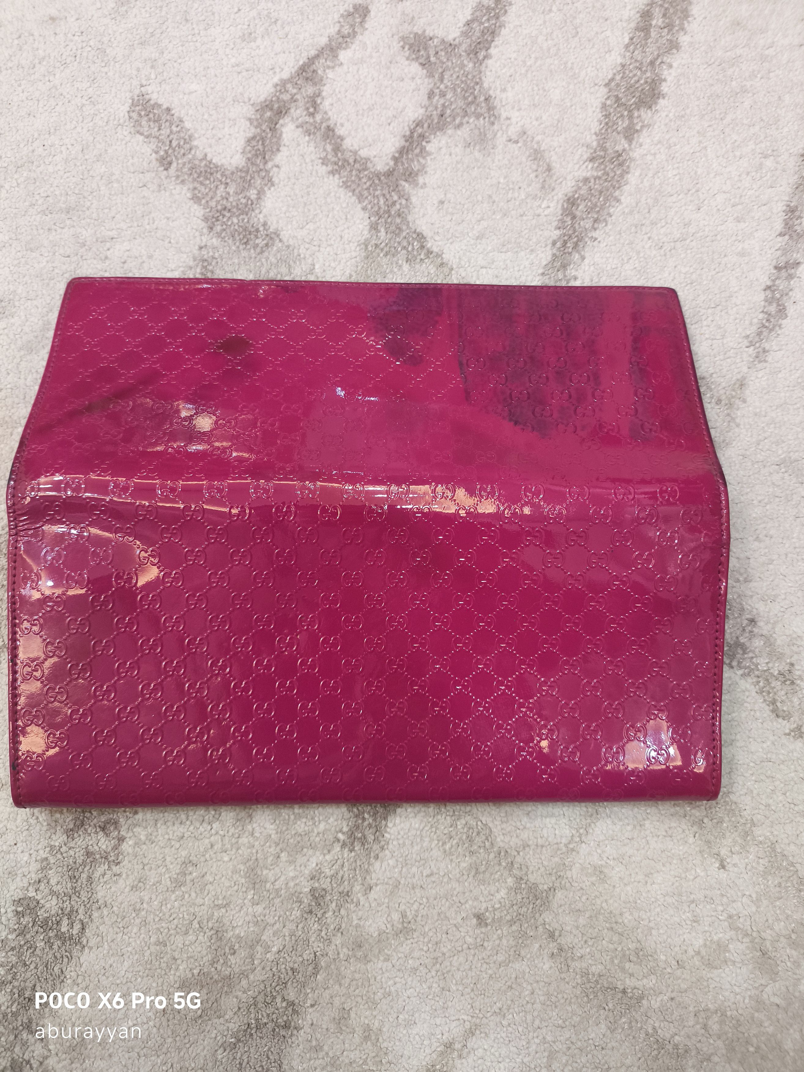 Gucci Gucci Micro Guccissima Pink Patent Leather Clutch Bag Size ONE SIZE - 10 Thumbnail