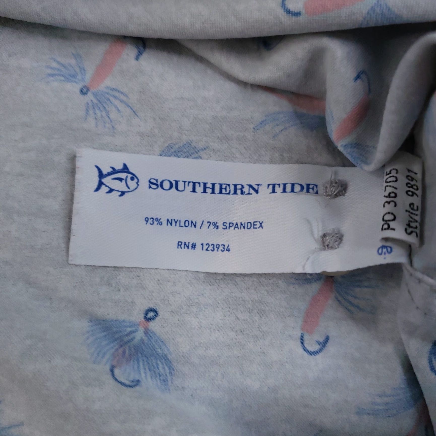 Southern Tide Southern Tide Shirt Mens Medium Gray Fly Fishing Print Stretch Button Up Casual Size US M / EU 48-50 / 2 - 6 Thumbnail