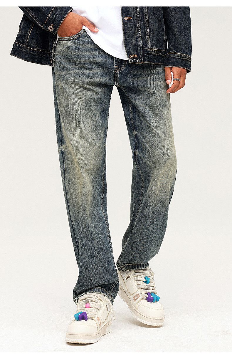 Japanese Brand × Vintage Vintage distressed straight-leg men's washed loose jeans Size US 32 / EU 48 - 2 Thumbnail