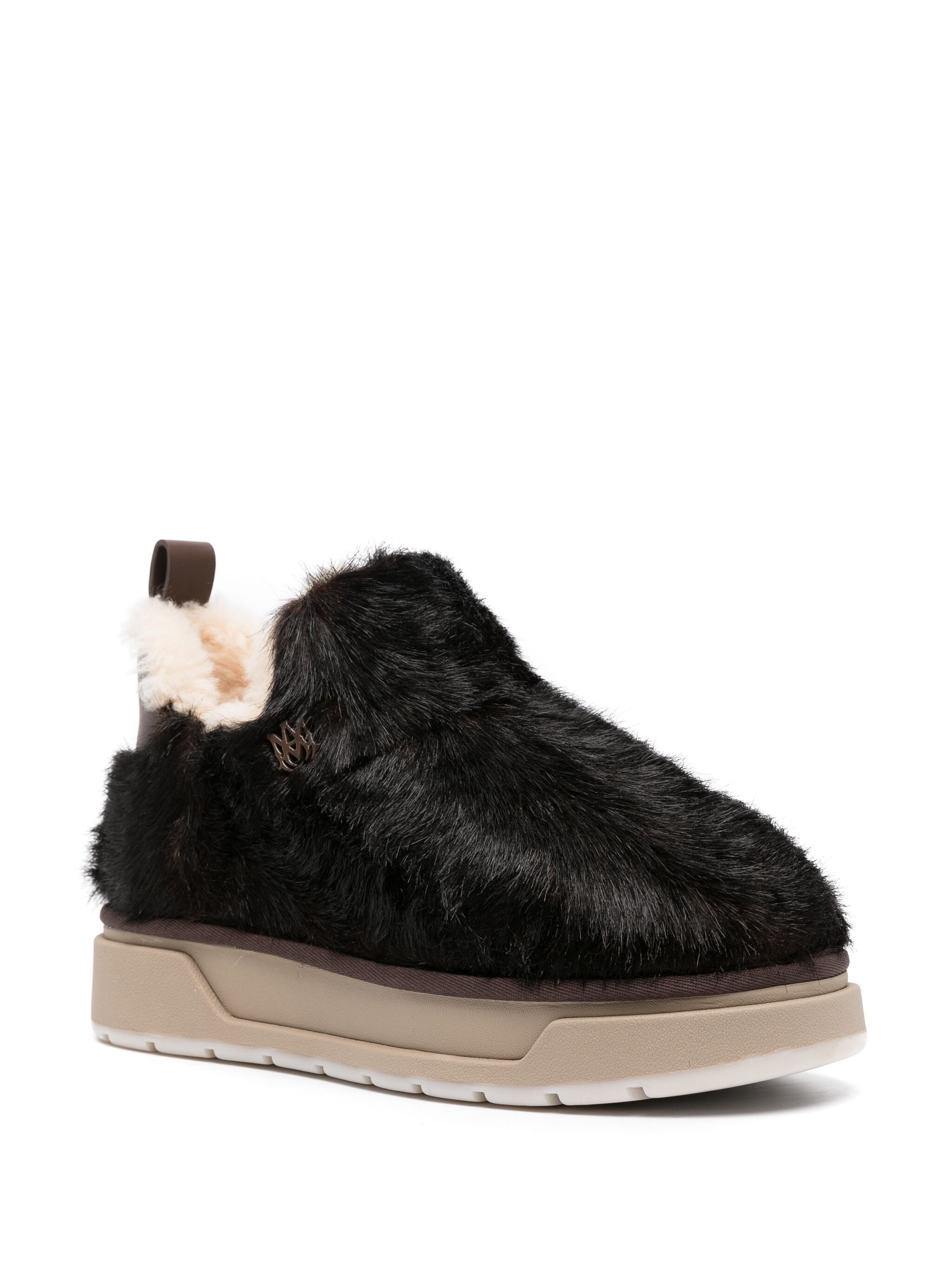 o1w1db11224 Malibu Shearling Ankle Boots in Black/Brown