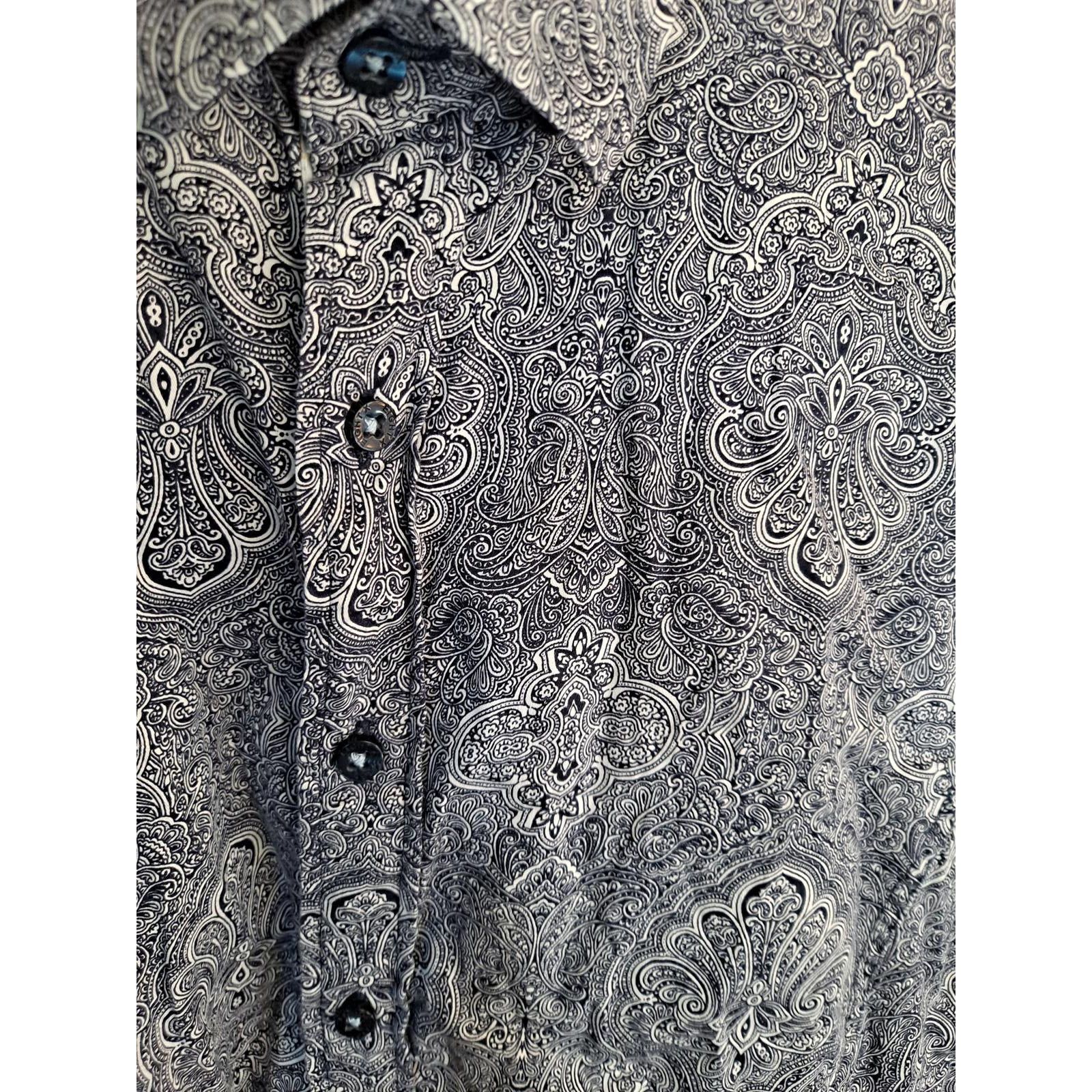 Insight Insight X Classic Fit Black and White Paisley Button Up Shir Size US M / EU 48-50 / 2 - 2 Thumbnail