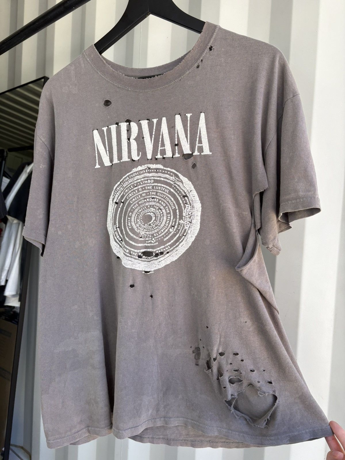 Band Tees Vintage Nirvana Vestibule Distressed Faded Shirt Grunge Band Size US XL / EU 56 / 4 - 7 Thumbnail
