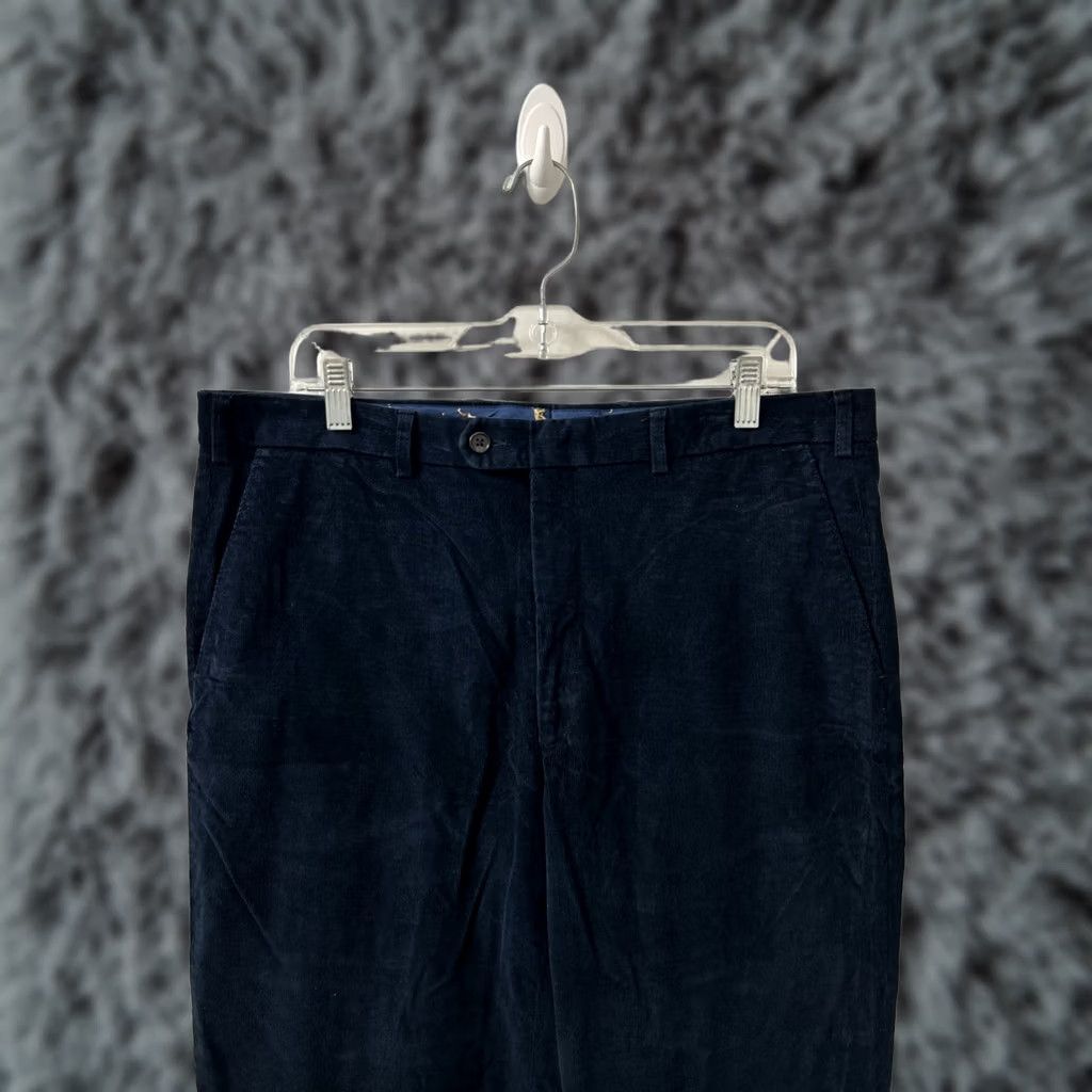 Ralph Lauren VINTAGE Lauren Ralph Lauren Corduroy Pants Mens 36x34 Blue Straight Leg Casual Dress Pants Men 90s Preppy USA Mens Size US 36 / EU 52 - 1 Thumbnail