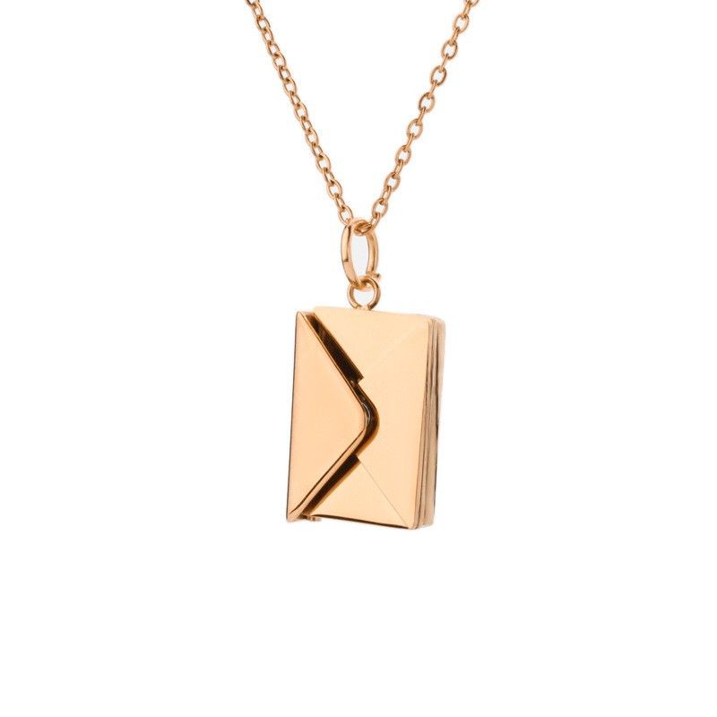 Other Rose Gold Letter Locket Necklace Love You Pendant Gift Size ONE SIZE - 2 Thumbnail