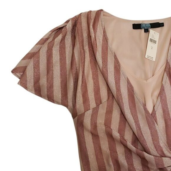 Anthropologie × Eva Franco Anthropologie Eva Franco Streetwater Wrap Top Striped Pink S Size S / US 4 / IT 40 - 7 Thumbnail
