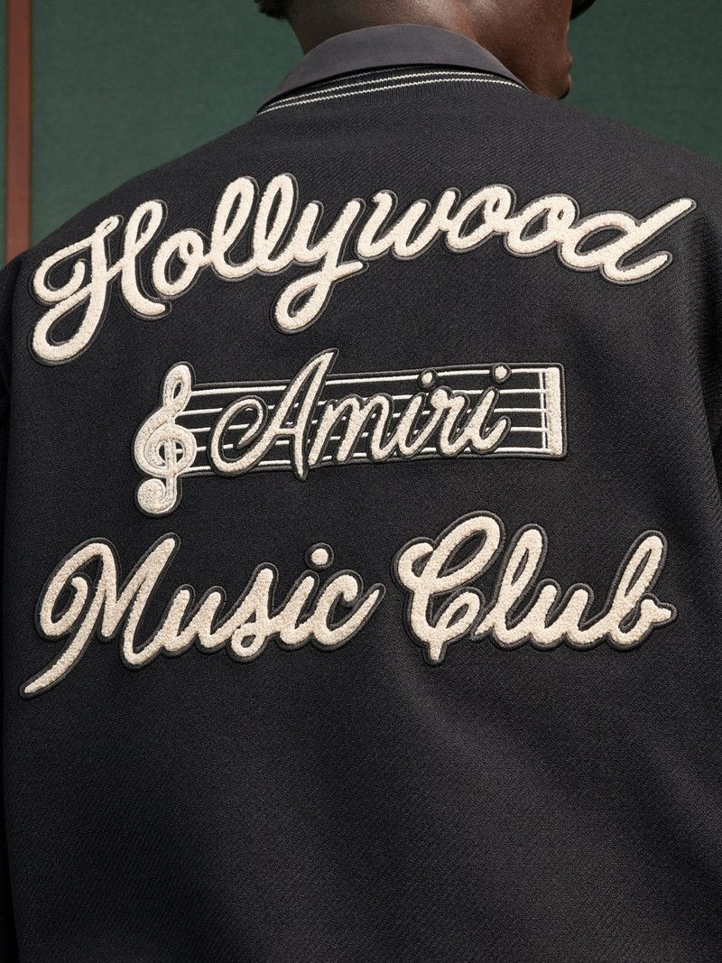 Amiri o1s1wg110526 Hollywood Music Club Bomber Jacket in Black Size US L / EU 52-54 / 3 - 6 Thumbnail